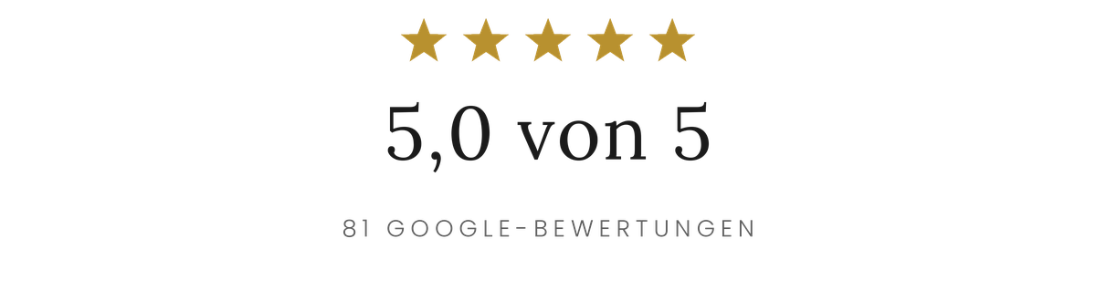 5,0 von 5 Sternen bei 81 Google-Bewertungen für Hochzeitsfotograf Andreas Fiedler