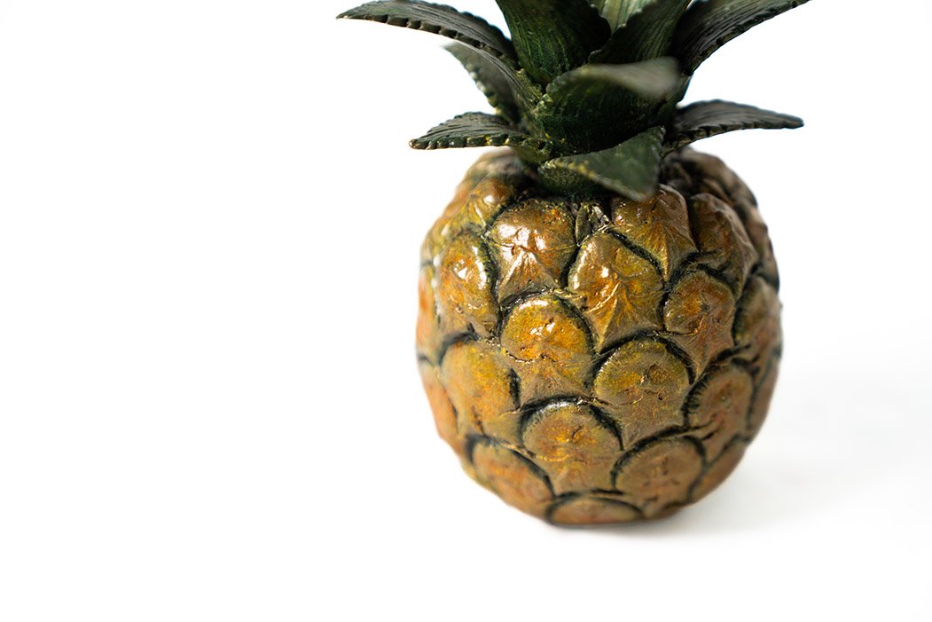 Buy Artwork Singapore, Kumari Nahappan Modern Art, Singapore Artist Kumari Nahappan, Pineapple Sculpture, Pineapple Art