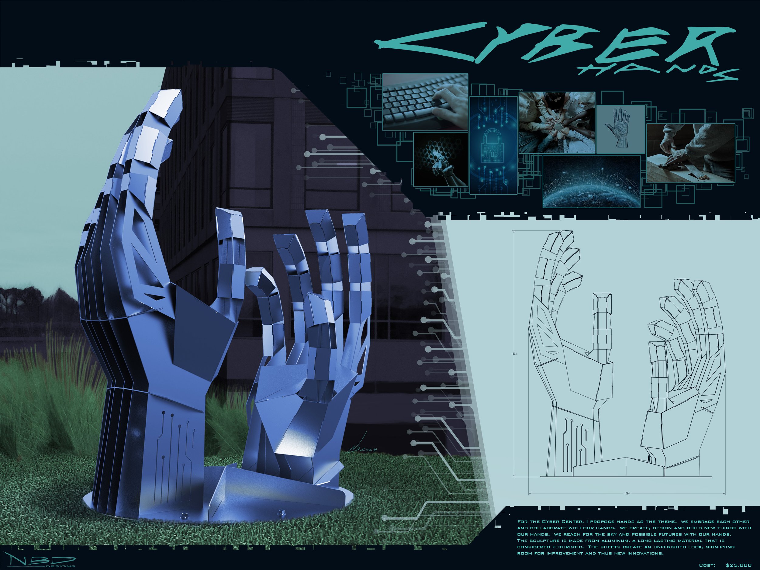 Cyber Center Sculpture Concept