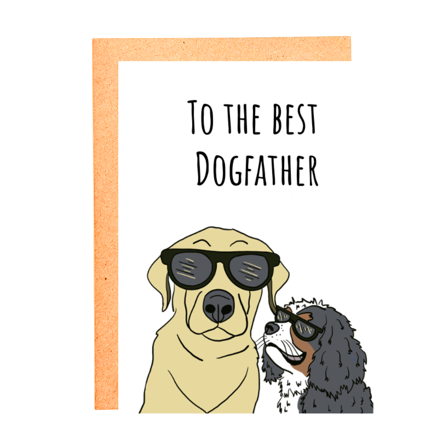 TO THE BEST DOGFATHER STICKER CARD