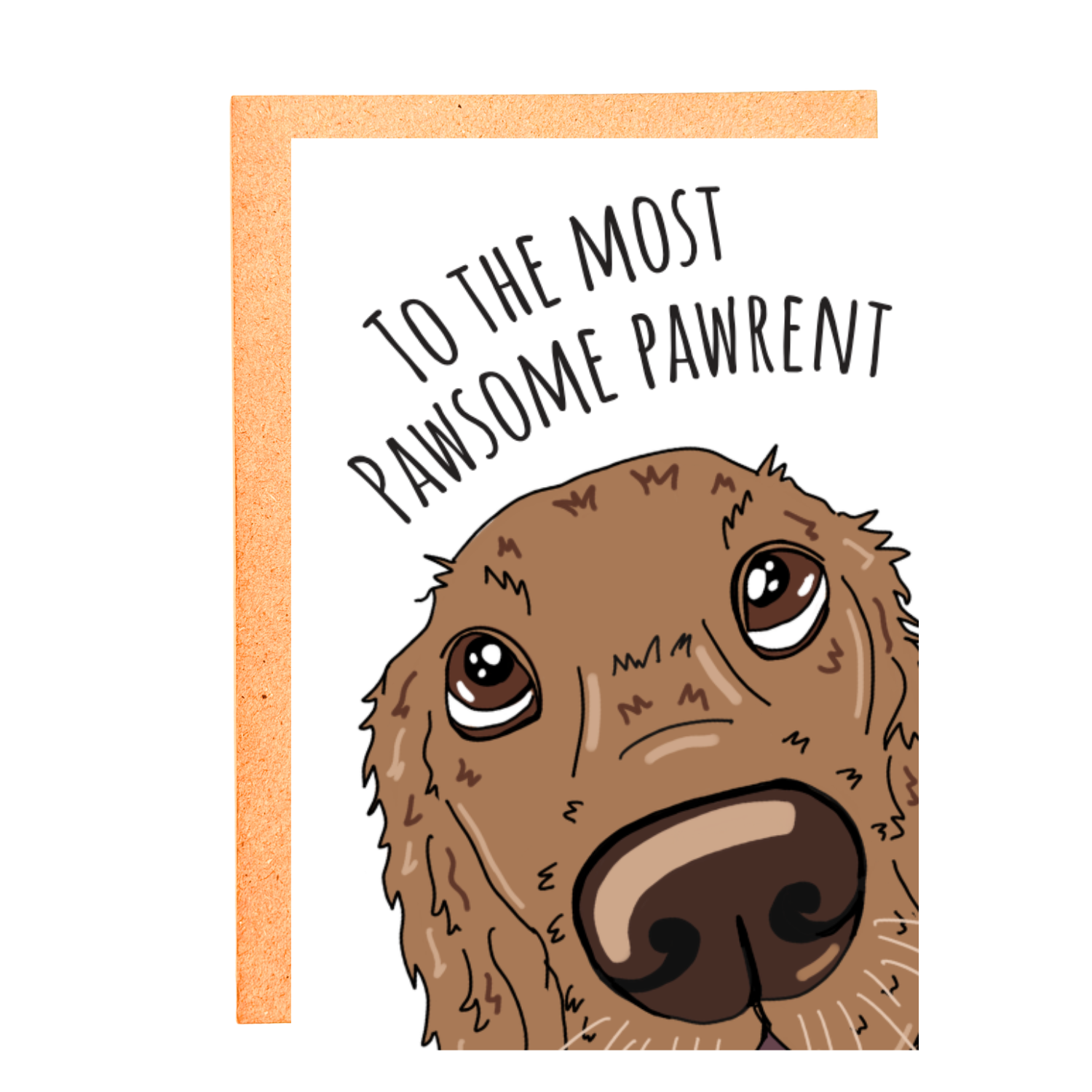 TO THE MOST PAWSOME PAWRENT DOG STICKER CARD
