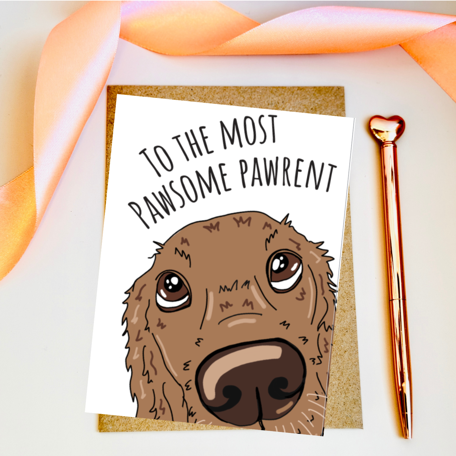 To The Most Pawsome Pawrent Sticker Card - Dog