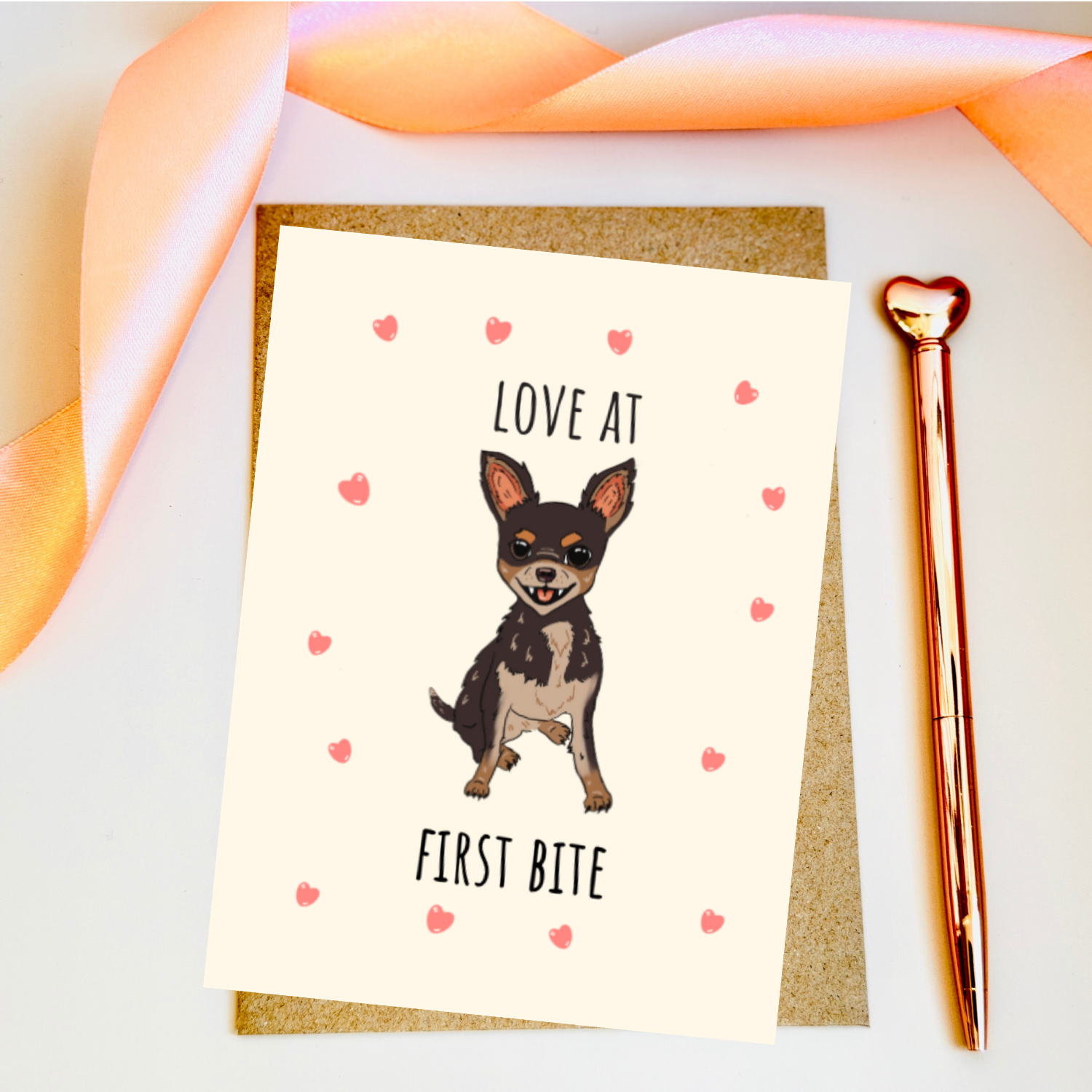 Love at firsth bite sticker card