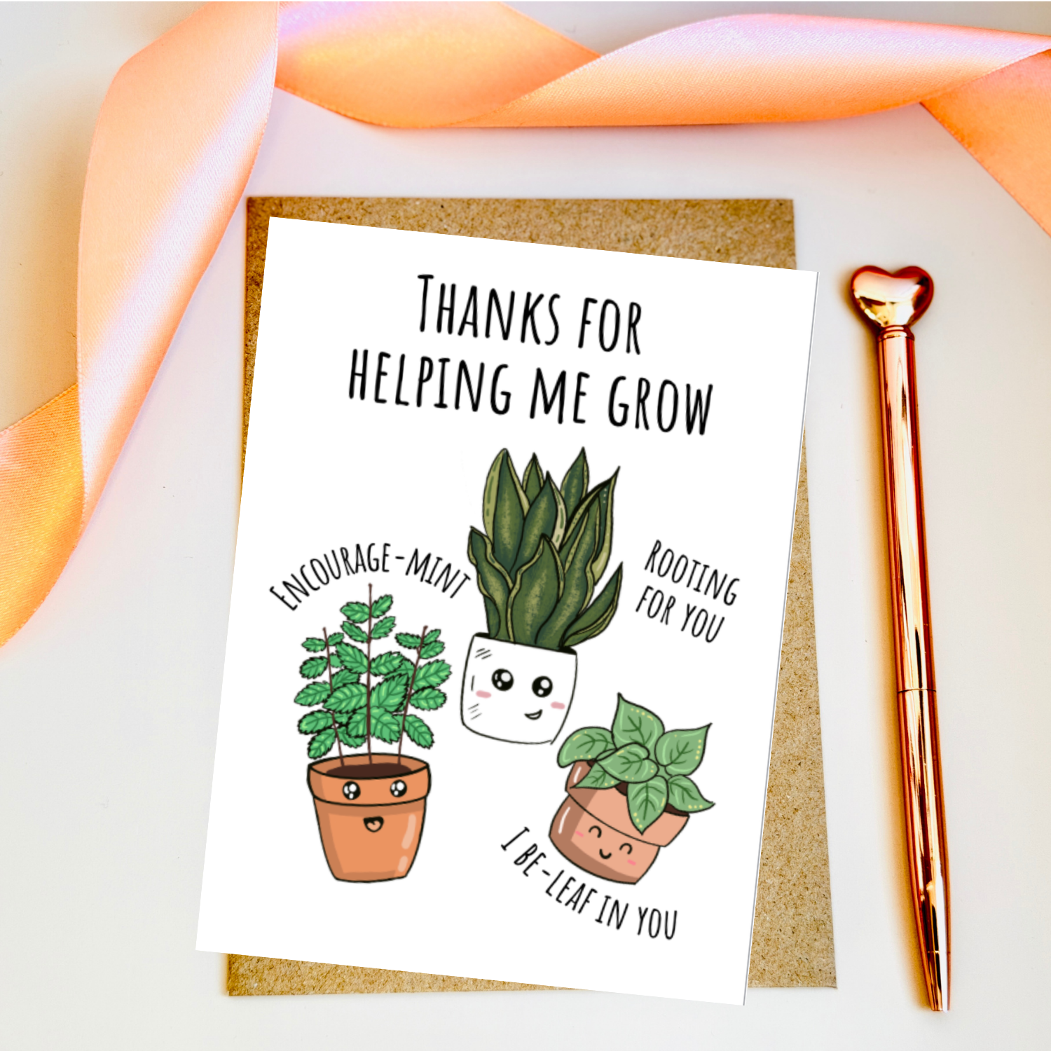 Thanks for helping me grow Sticker Card