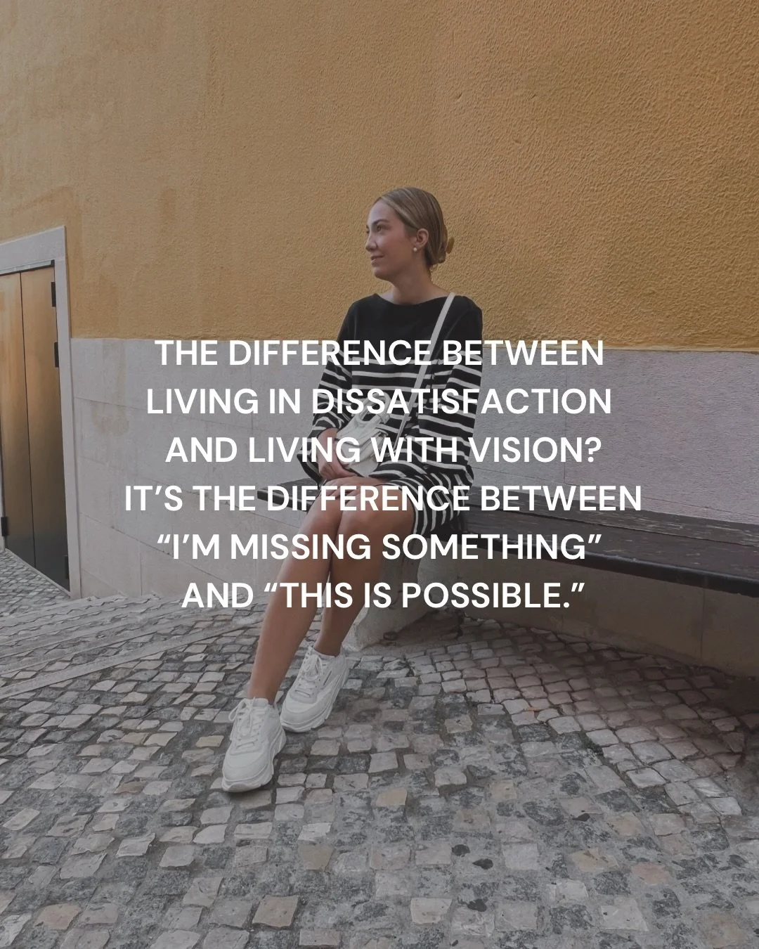 So much of this was stirred up after church this morning.

The message touched on vision, and later my brother asked me, &ldquo;What even is vision?&rdquo;
We started talking about it.

Vision can either drive you into dissatisfaction
or anchor you i