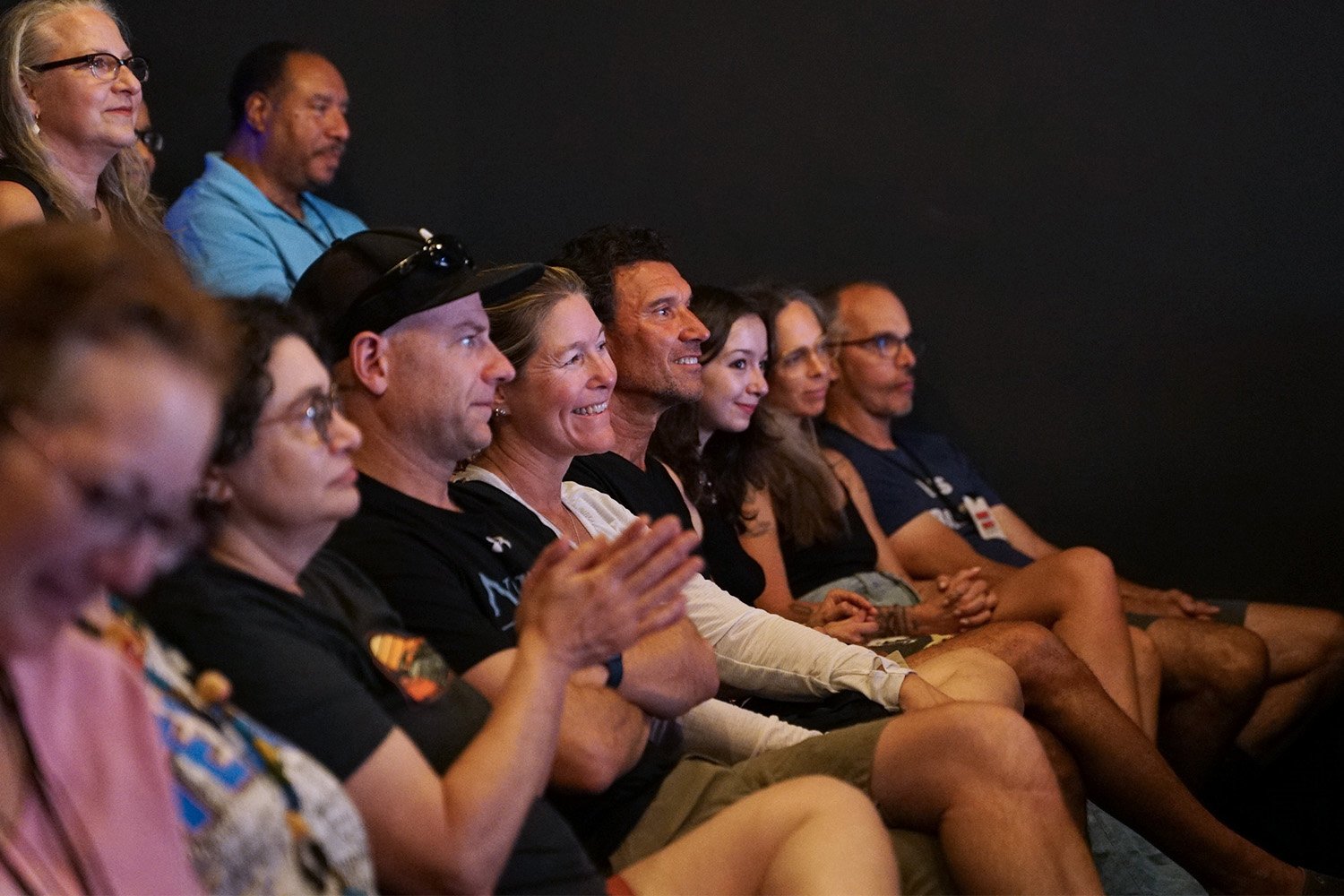  The audience enjoys a post screening discussion.  