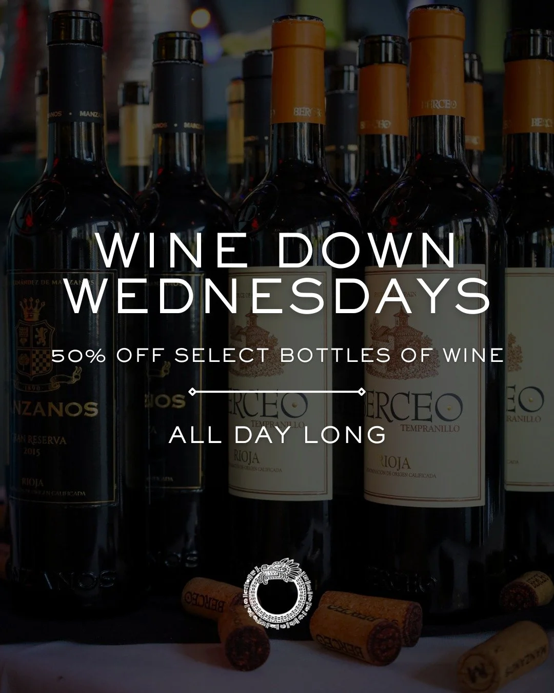 Half off select bottles of wine all day at Kolucan.

If you needed a sign to get Mexican food today, this is it . 💃 🍷