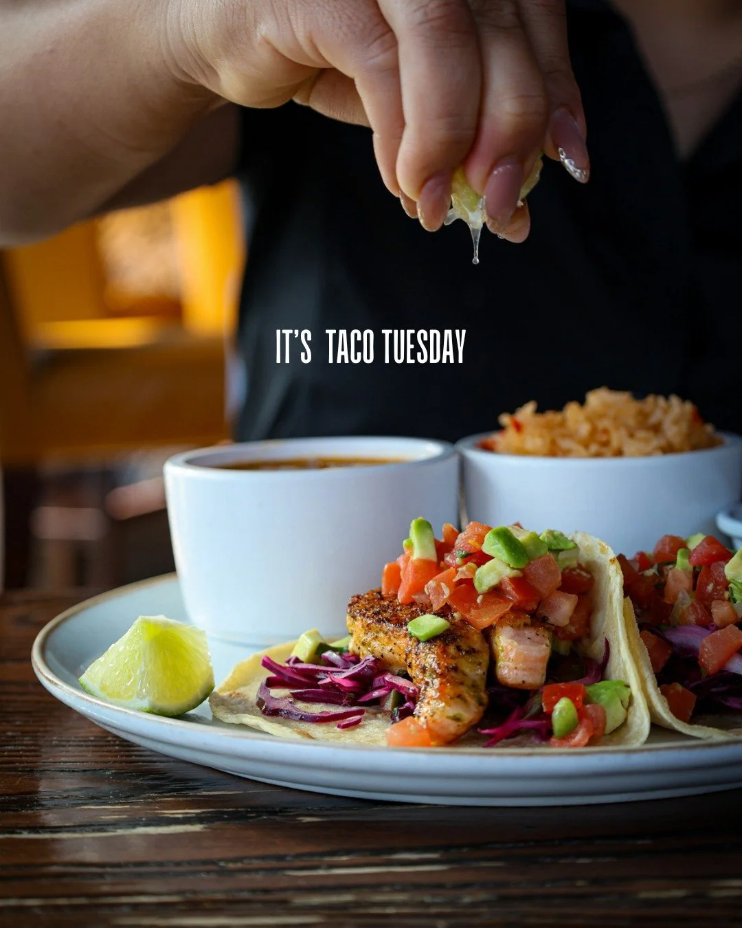 A couple tacos and a margarita sounds like a pretty good way to spend a Tuesday.

Good thing we've got both &mdash; plus BOGO margaritas all day long. 🌮🍹
