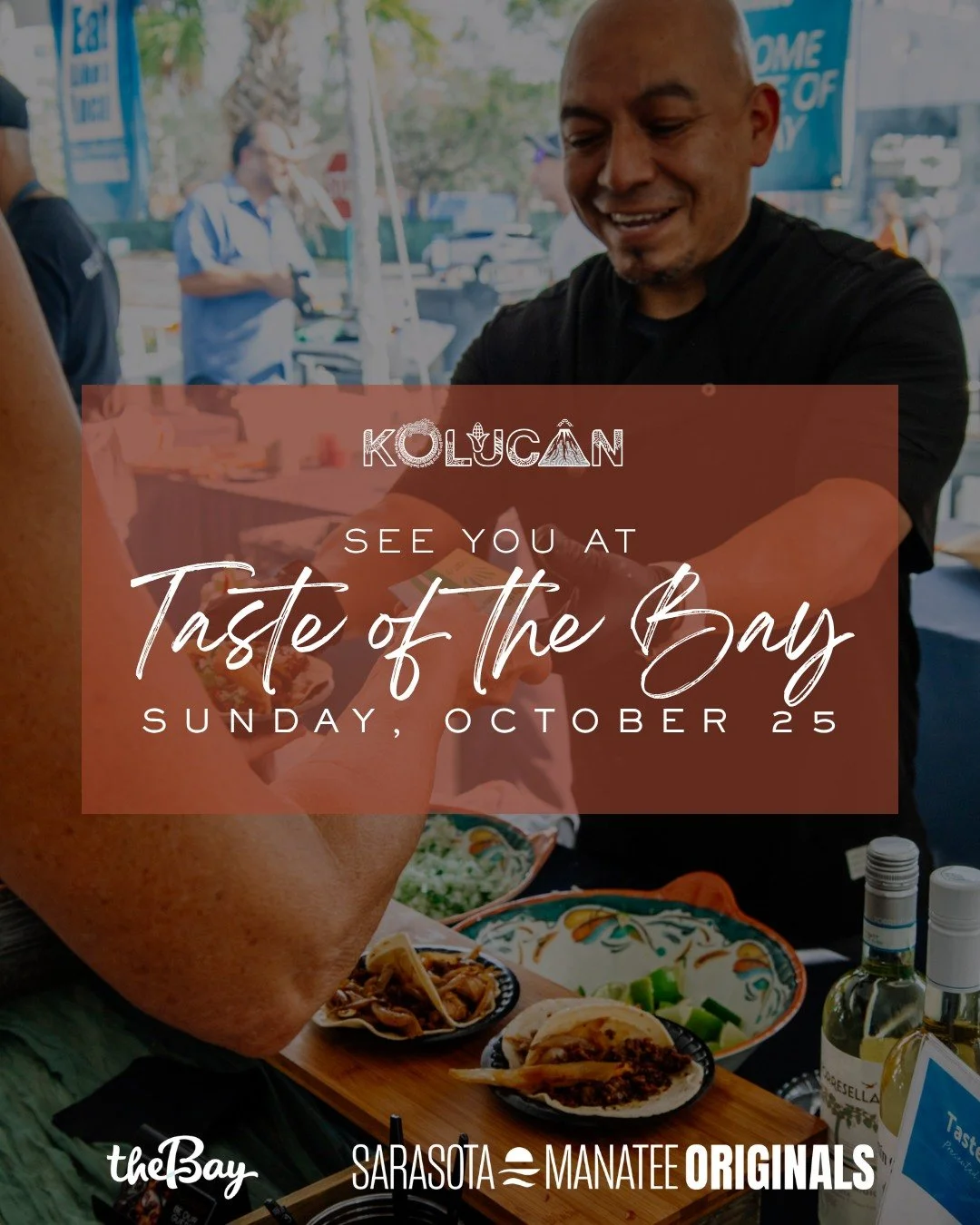 Come hungry, bring your friends, and make a Sunday of it! Kolucan is excited to be serving up a taste of our kitchen at Taste of the Bay, an afternoon of local bites, live music, waterfront views, and plenty of good company.

📅 Sunday, October 25 | 