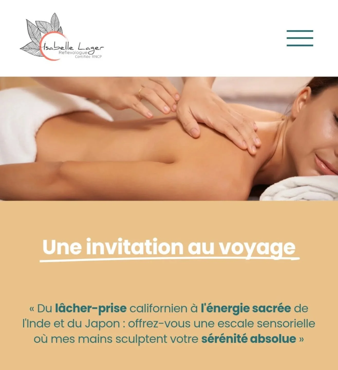 Nouveau &agrave; mon cabinet de Saint Julien Chapteuil !

D&eacute;couvrez sur mon site les diff&eacute;rents massages Bien-&ecirc;tre que je propose &agrave; pr&eacute;sent...
1h15 de pure d&eacute;tente, relaxation....pour une s&eacute;r&eacute;nit