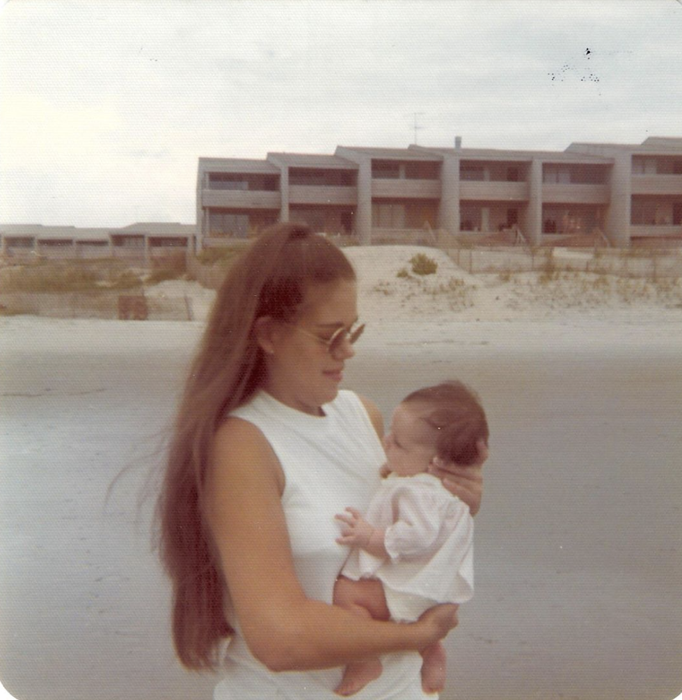 My mother with my youngest sister, Kristin. She told me I could be anything I wanted, and I believed her.