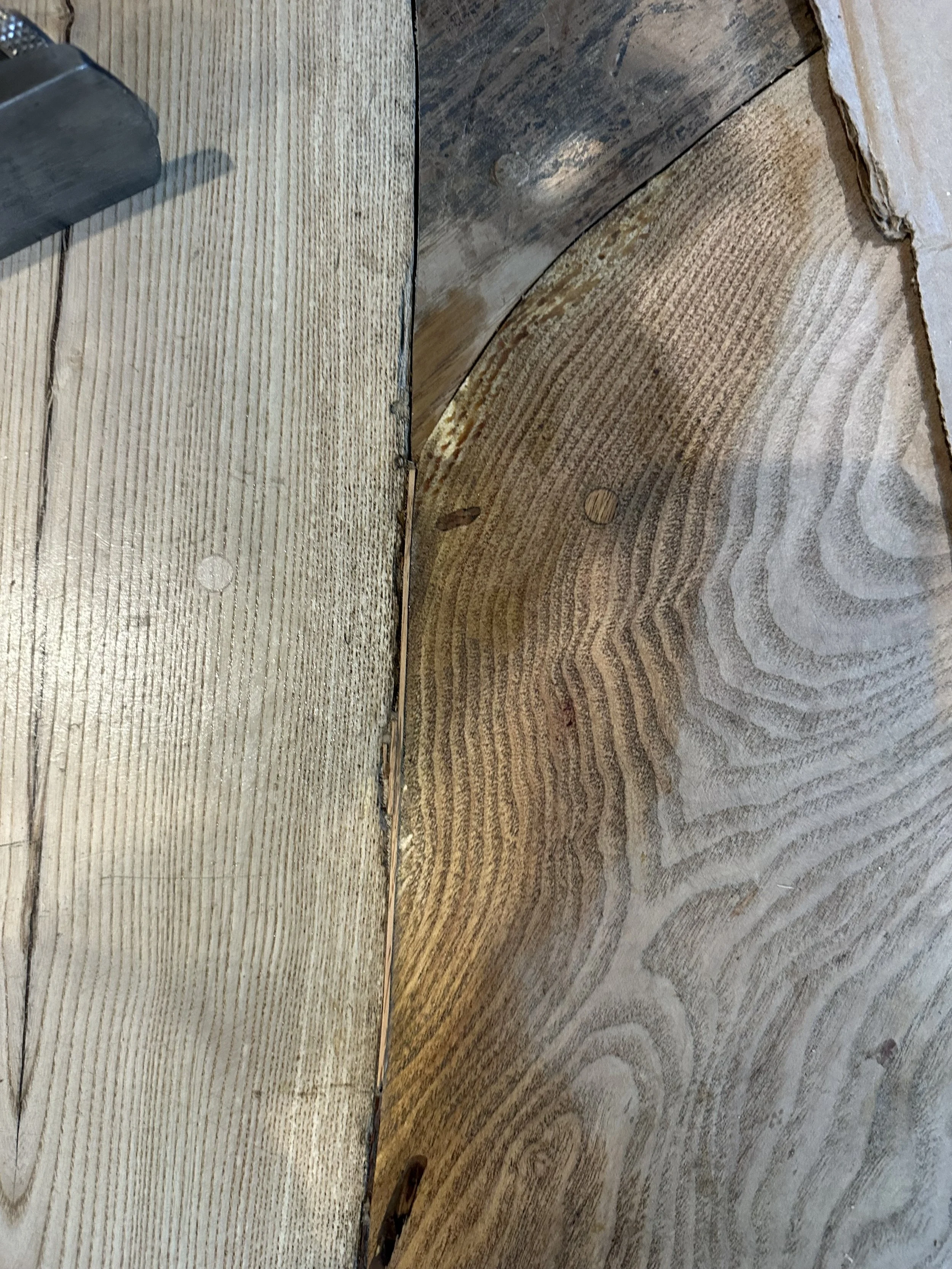close up of plugged floor