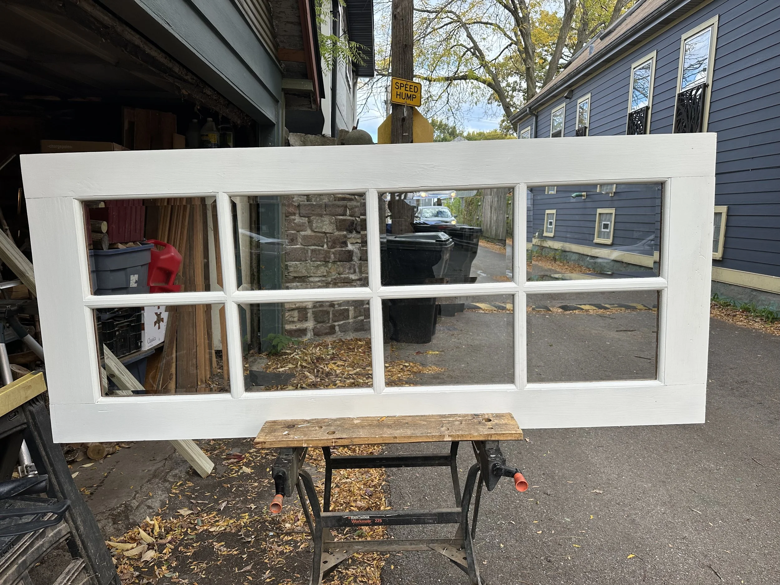 On my first day in my apprenticeship, I was to sand, varnish, and clean the window glass which was covered in paint and other material. I spent about 3 hours on this task, careful to move with care. I noticed that the White paint on the exterior side