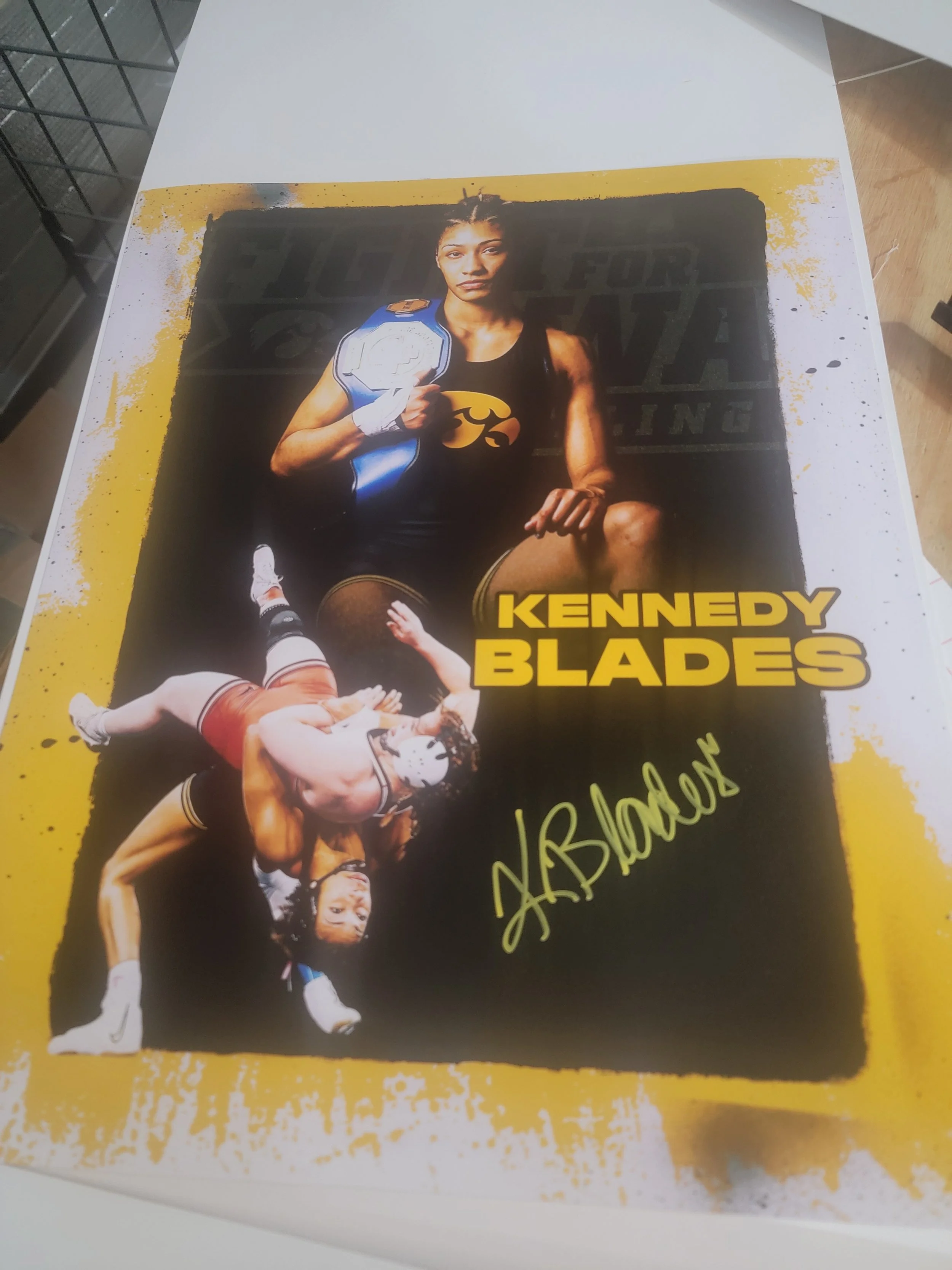 Kennedy Blades Signed 16x20