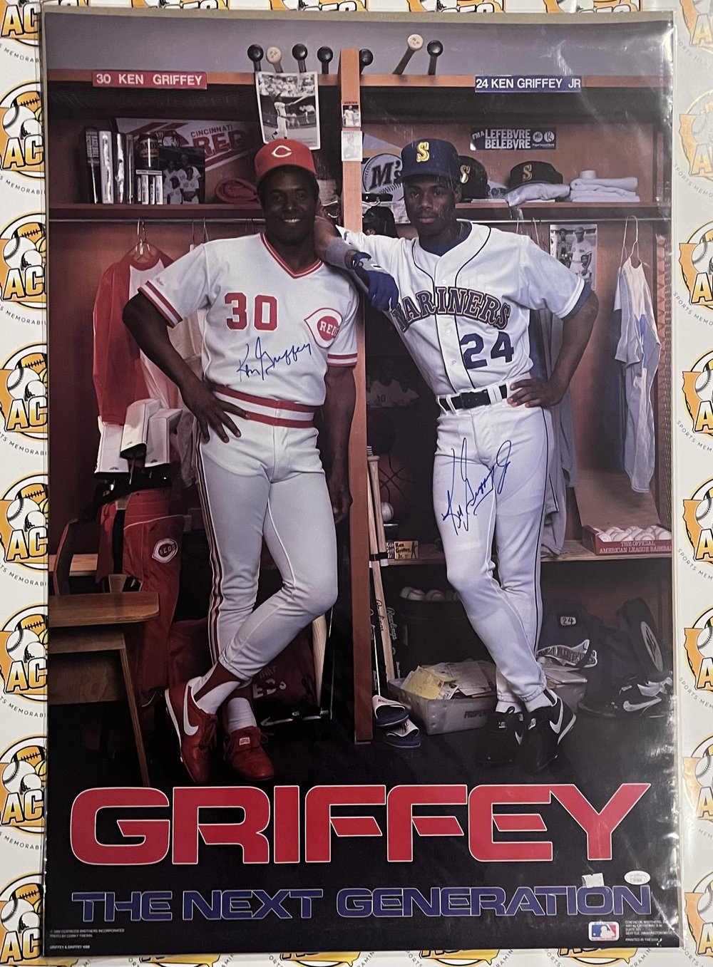 Ken Griffey Jr & Sr. Signed Costacos Brothers — Aces Sports