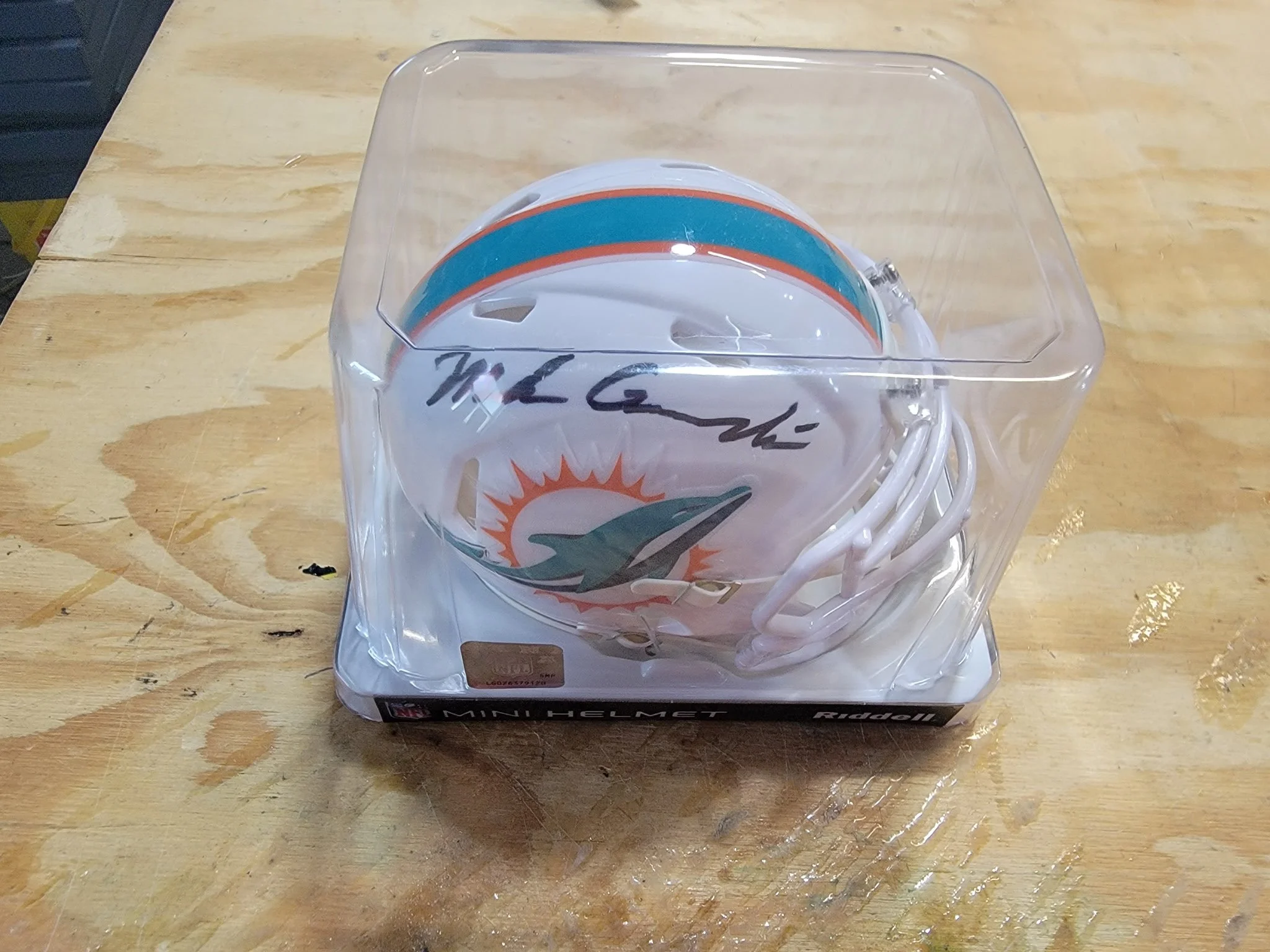 Mark Gronowski Signed Mini Helmet - Miami Dolphins