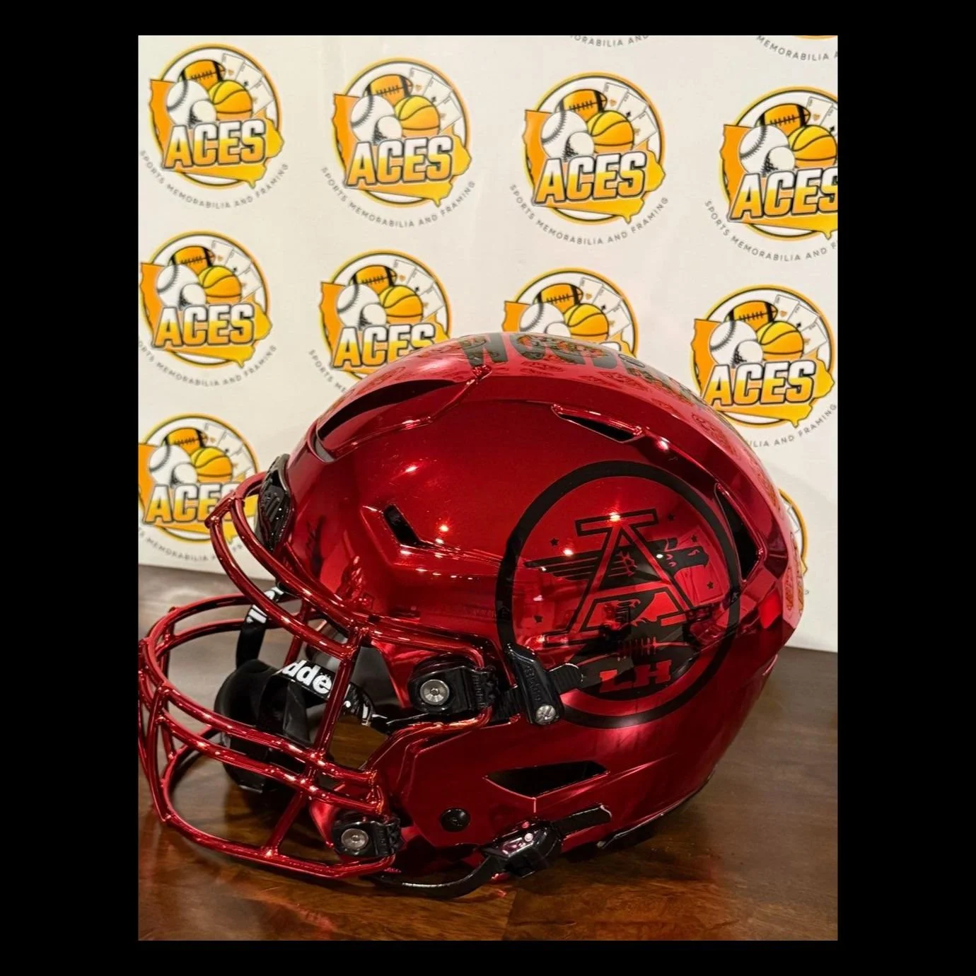 custom chrome football helmets Patrick Mahomes Custom Chrome Flex Helmet — Aces Sports Memorabilia &  Framing