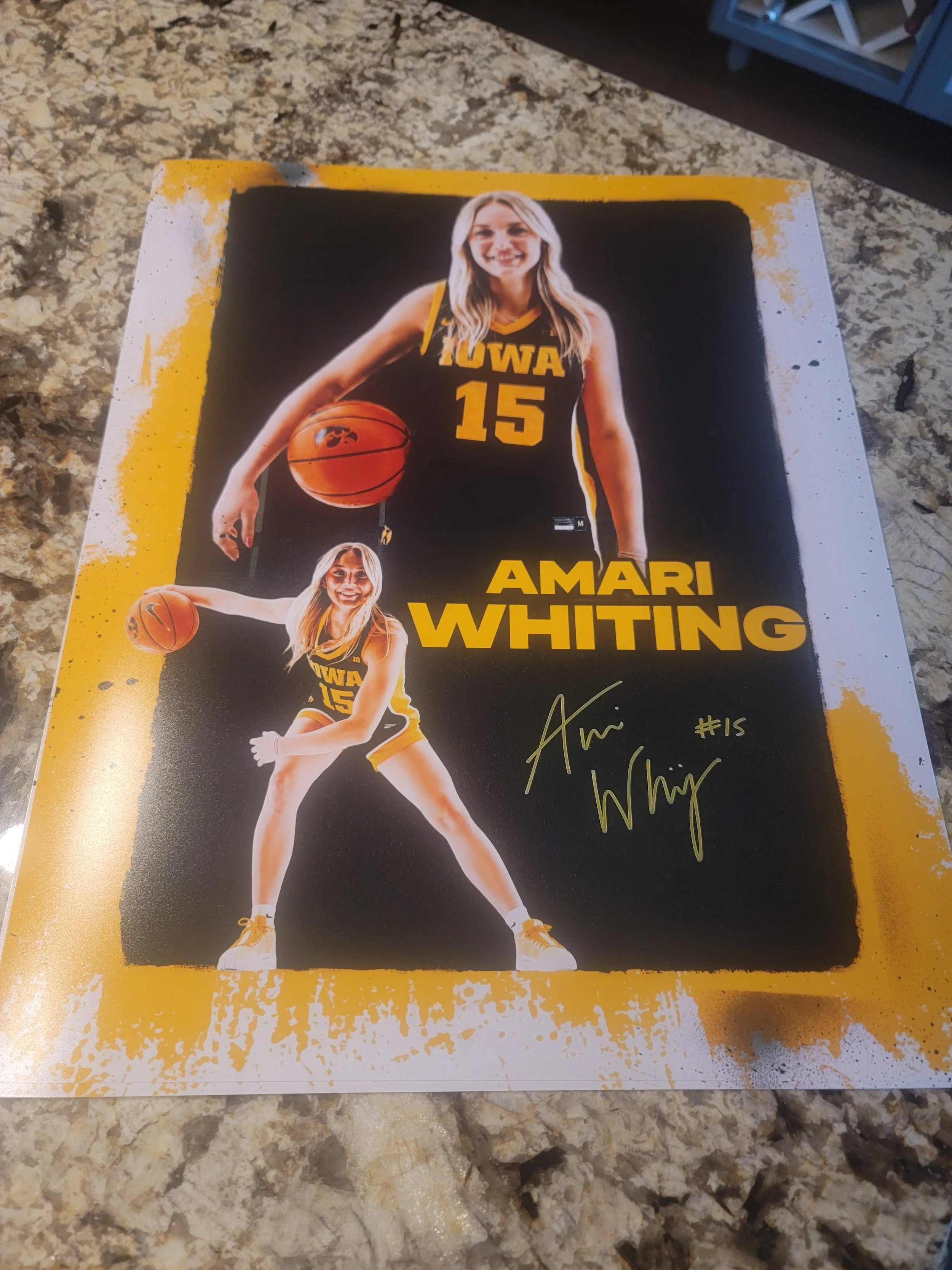 Amari Whiting Signed 16x20
