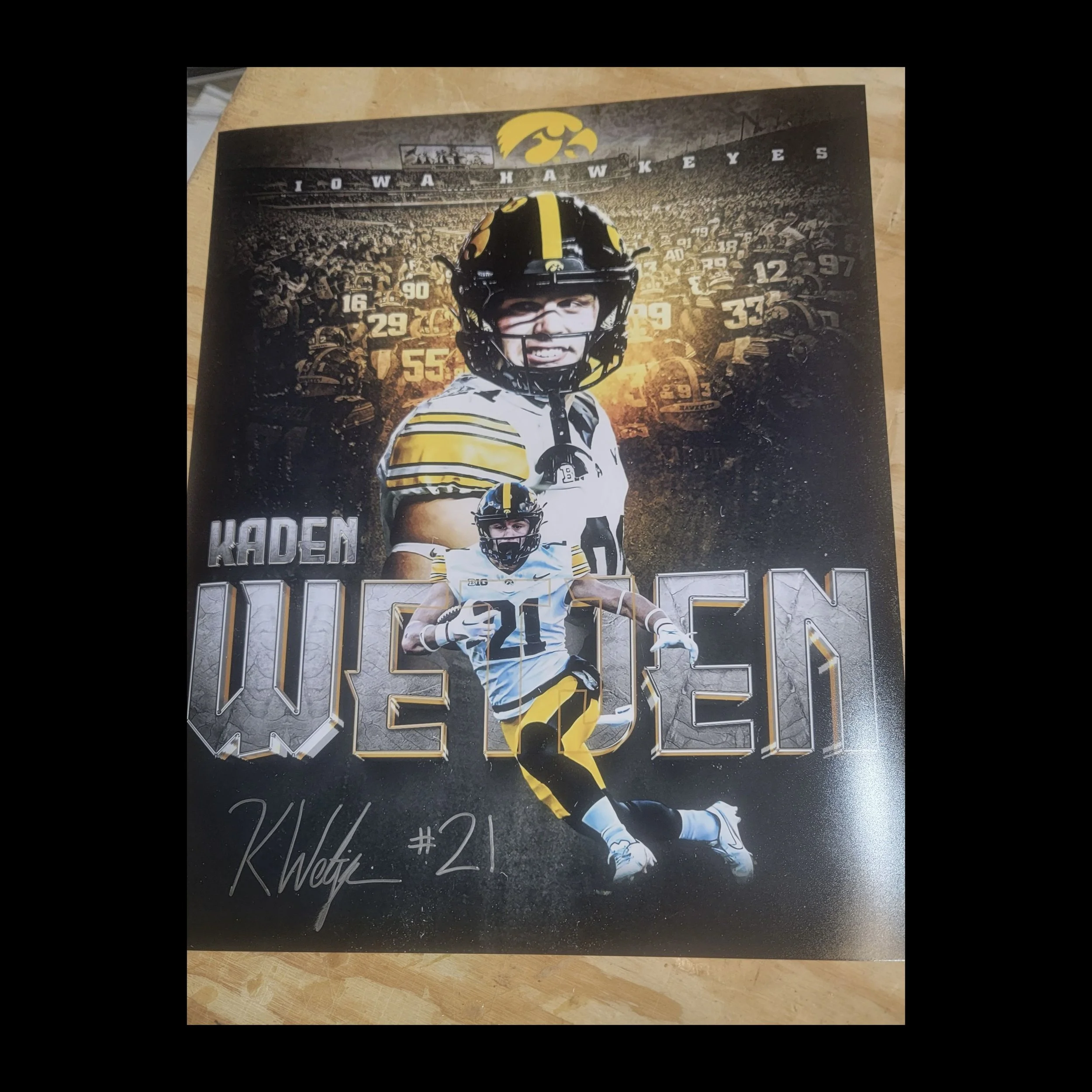 Kaden Wetjen Signed 16 x 20