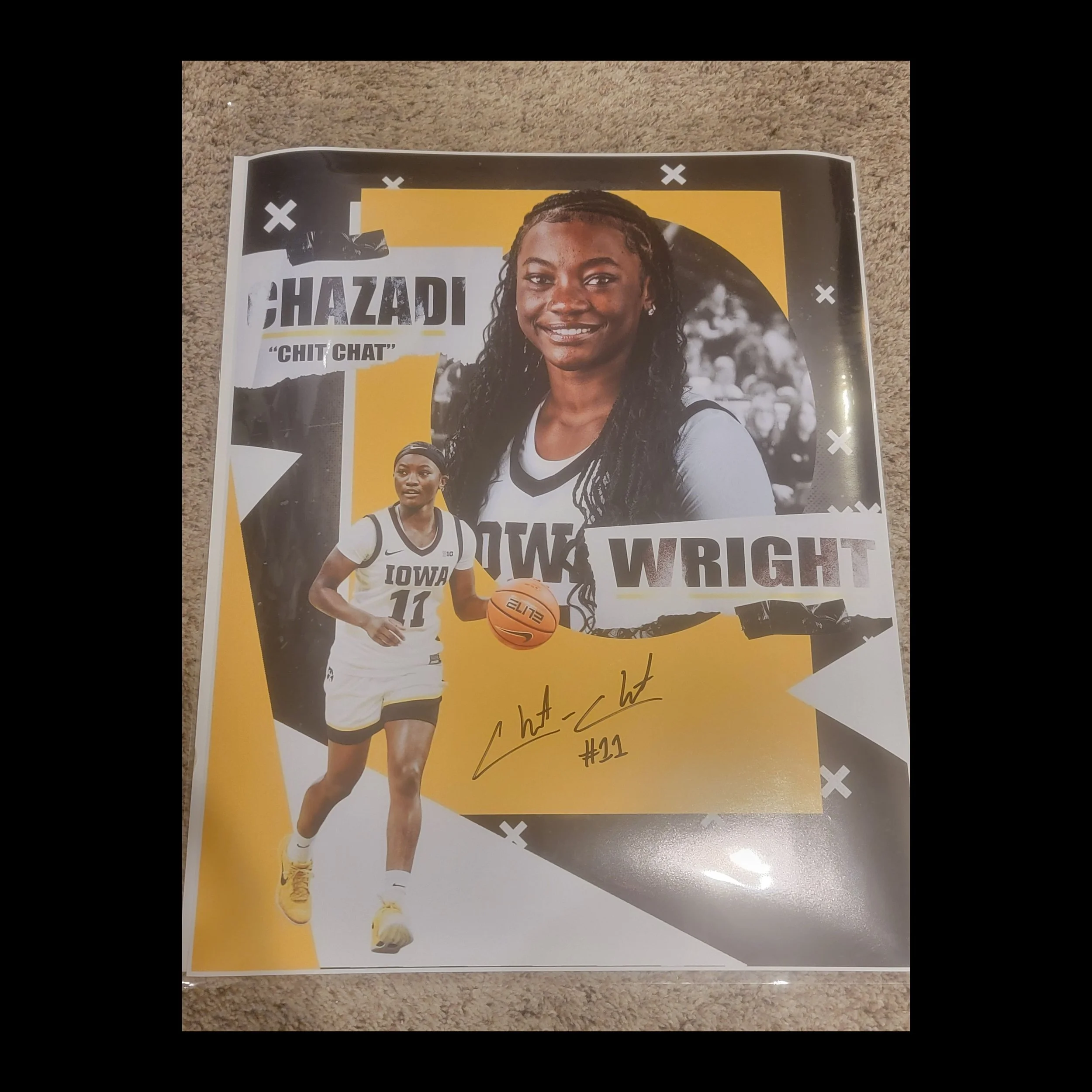 Chit Chat Wright Signed Custom 16 x 20