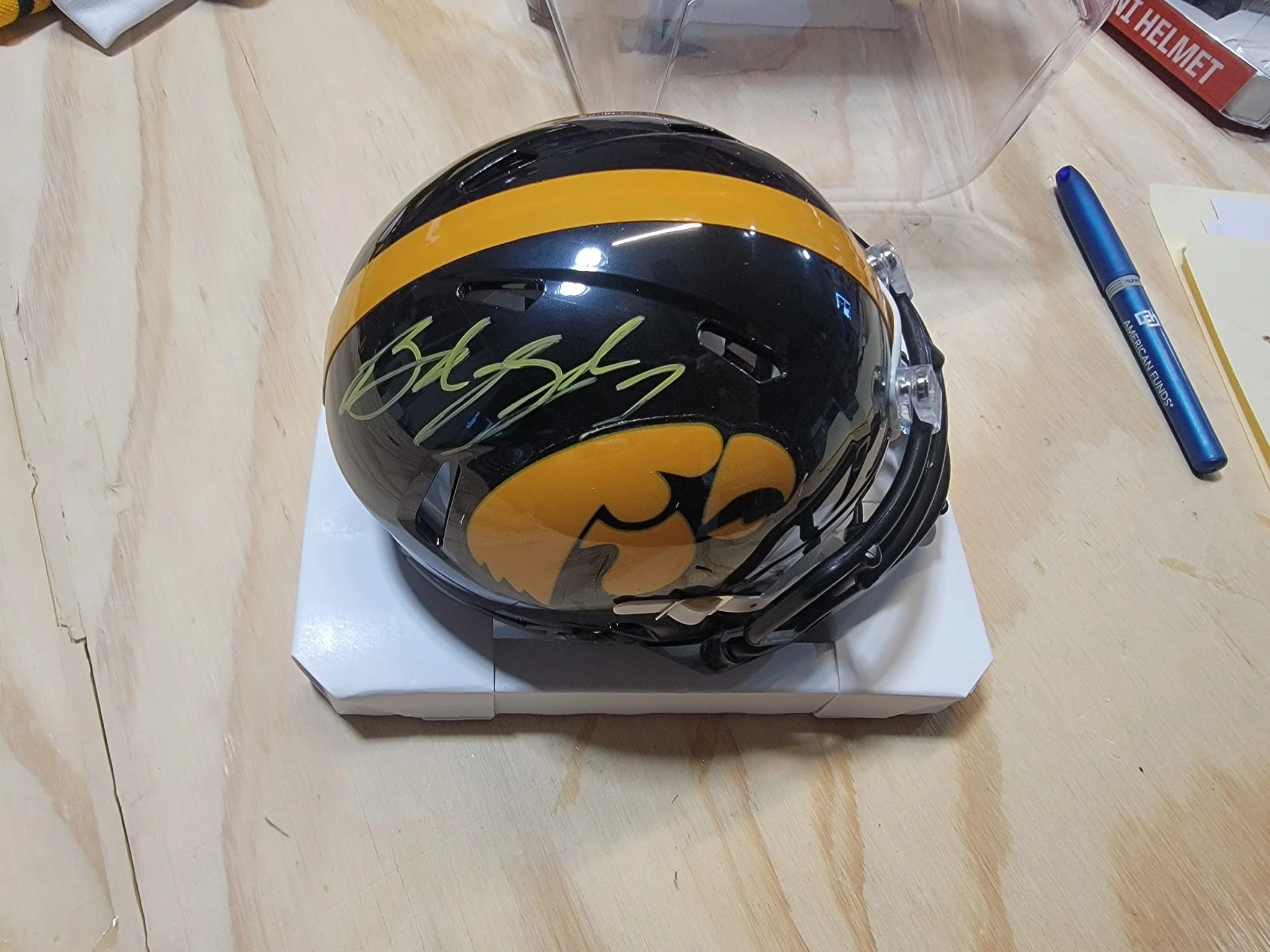 Brad Banks Signed Mini Helmet