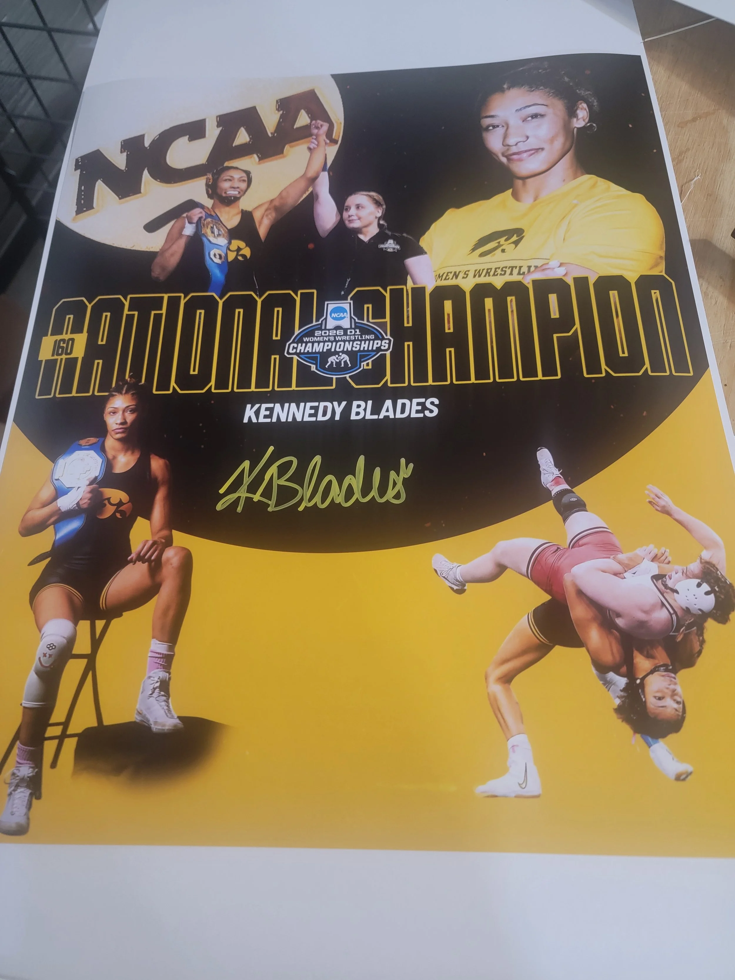 Kennedy Blades Signed 16x20
