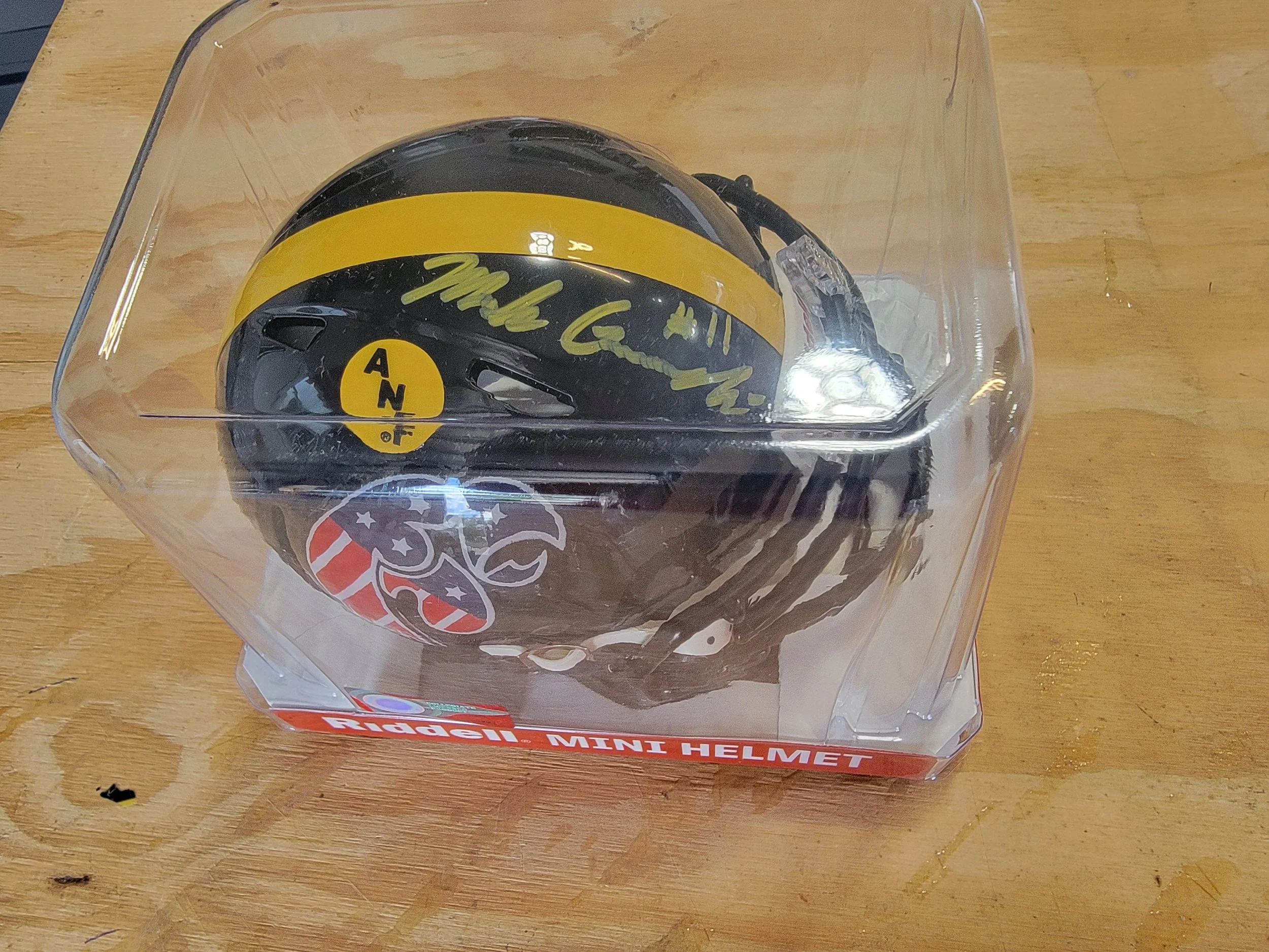 Mark Gronowski Signed Mini Helmet (Flag)