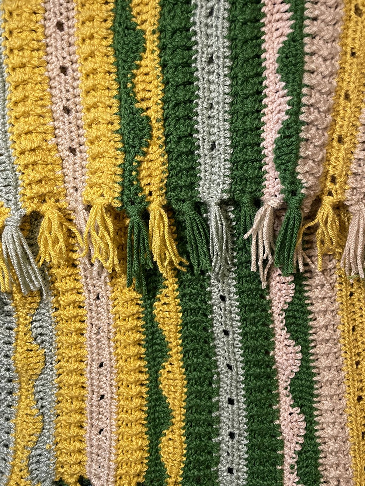 Mod Jungle Blanket Crochet Pattern
