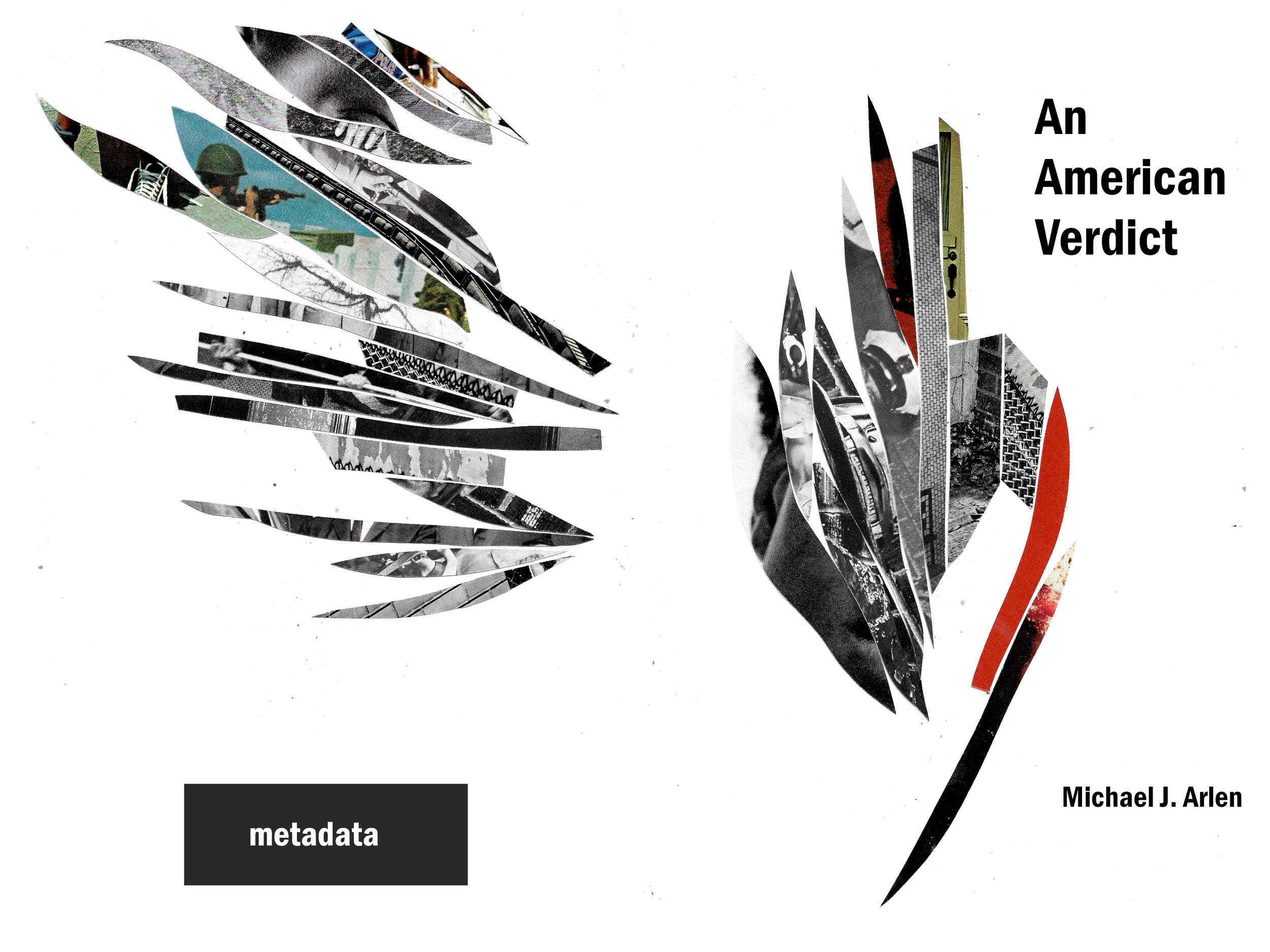 Front and back cover draft for An American Verdict, created for Eric Nyquist's Book Illustration class fall 2025