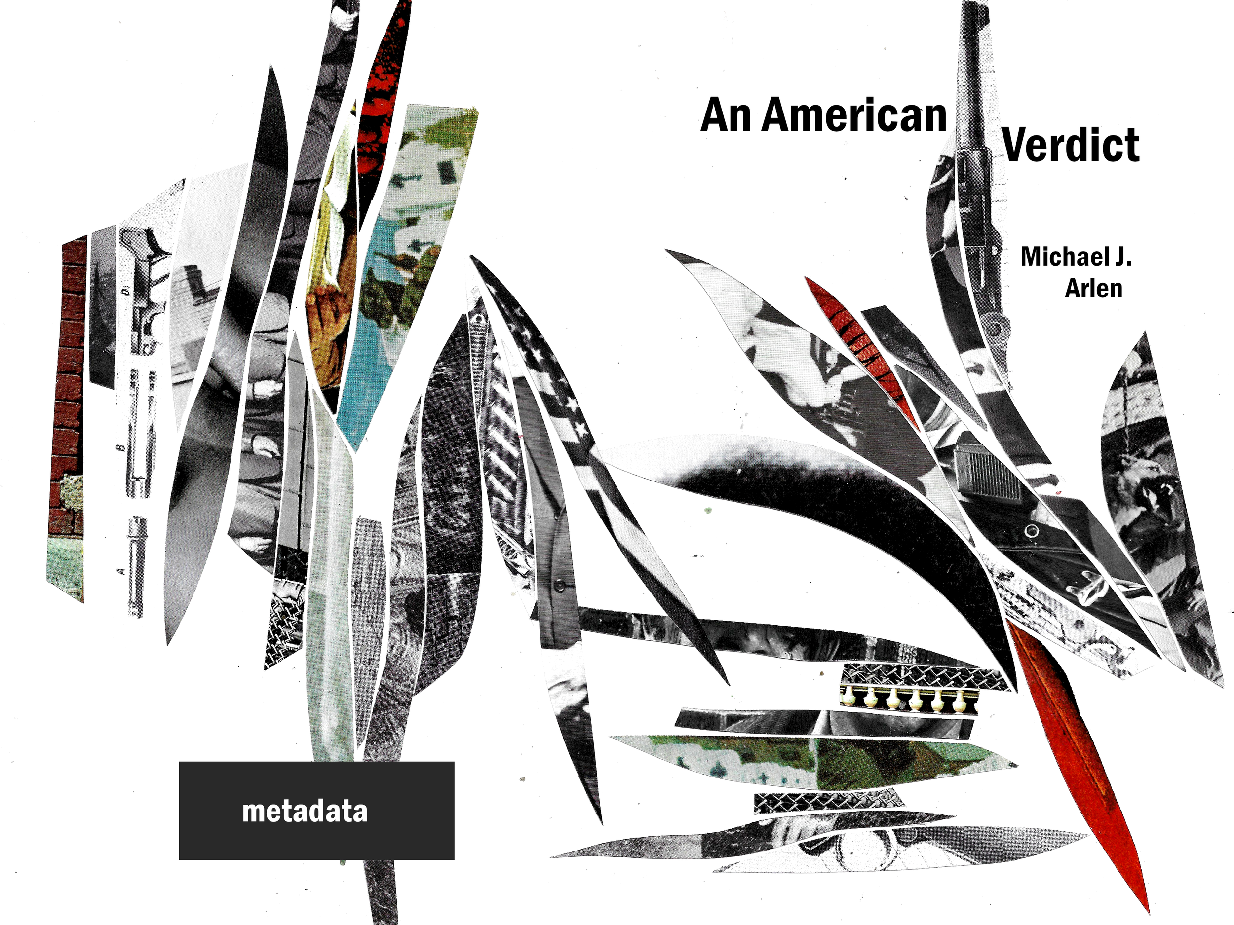 Front and back cover draft for An American Verdict, created for Eric Nyquist's Book Illustration class fall 2025