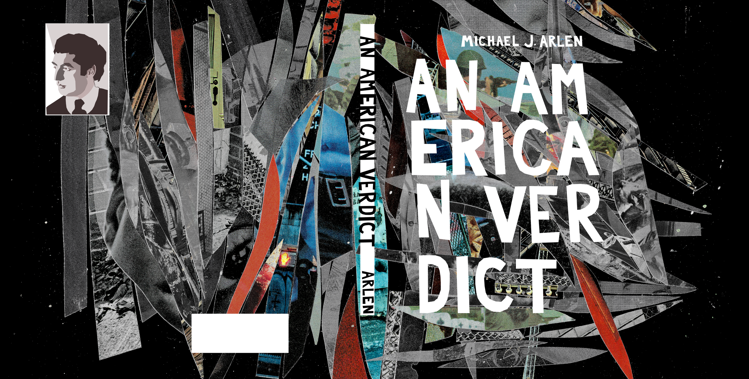 Wrap around jacket design for An American Verdict, created for Eric Nyquist's Book Illustration class fall 2025