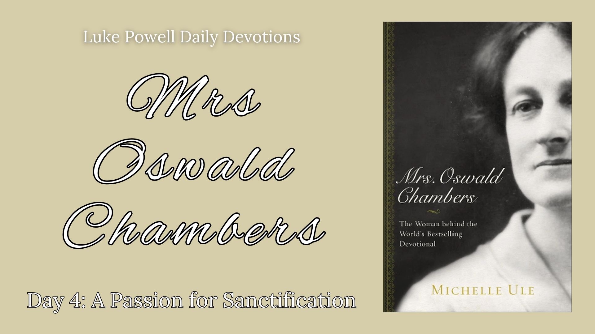 A Passion for Sanctification