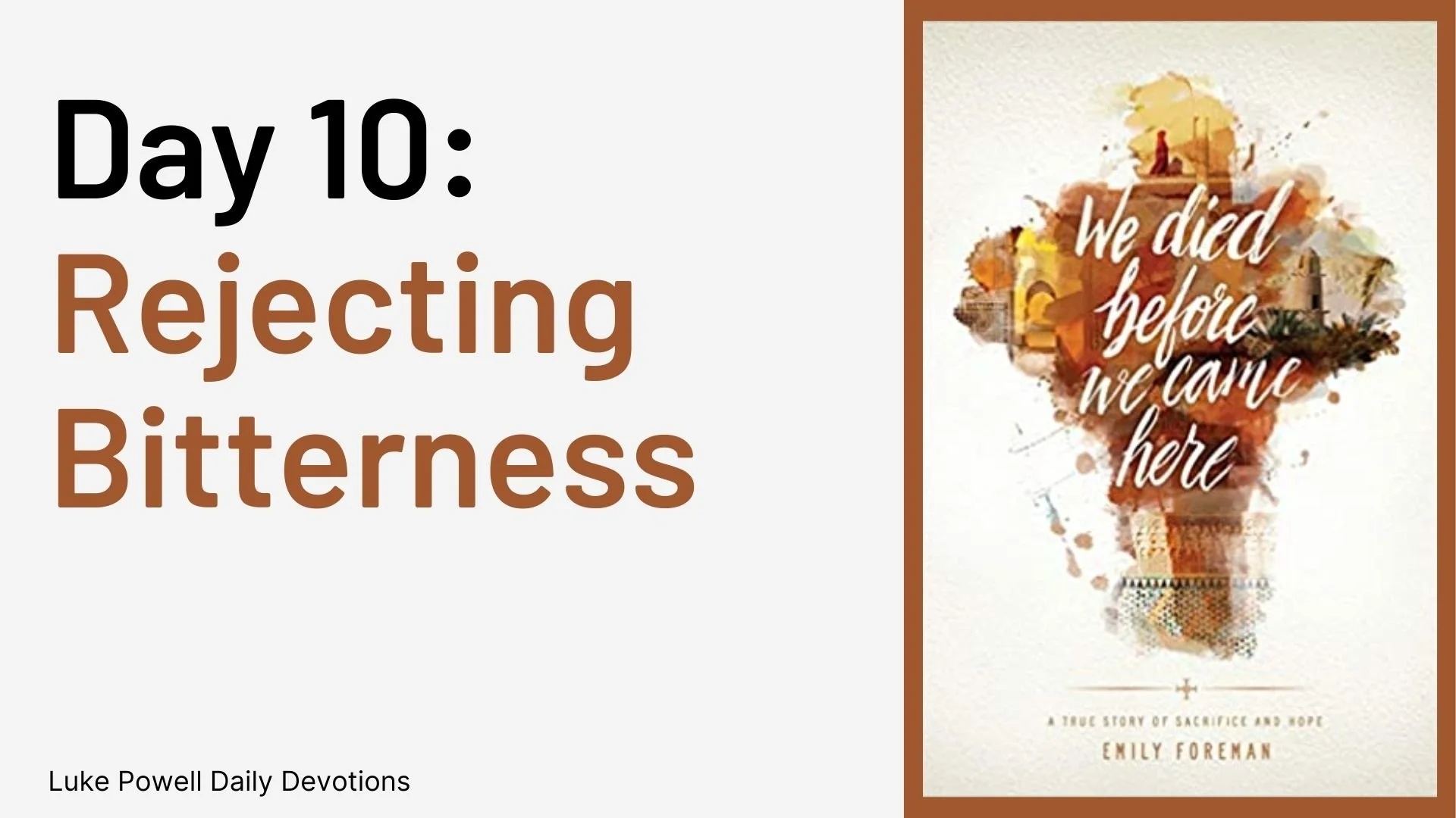 Rejecting Bitterness