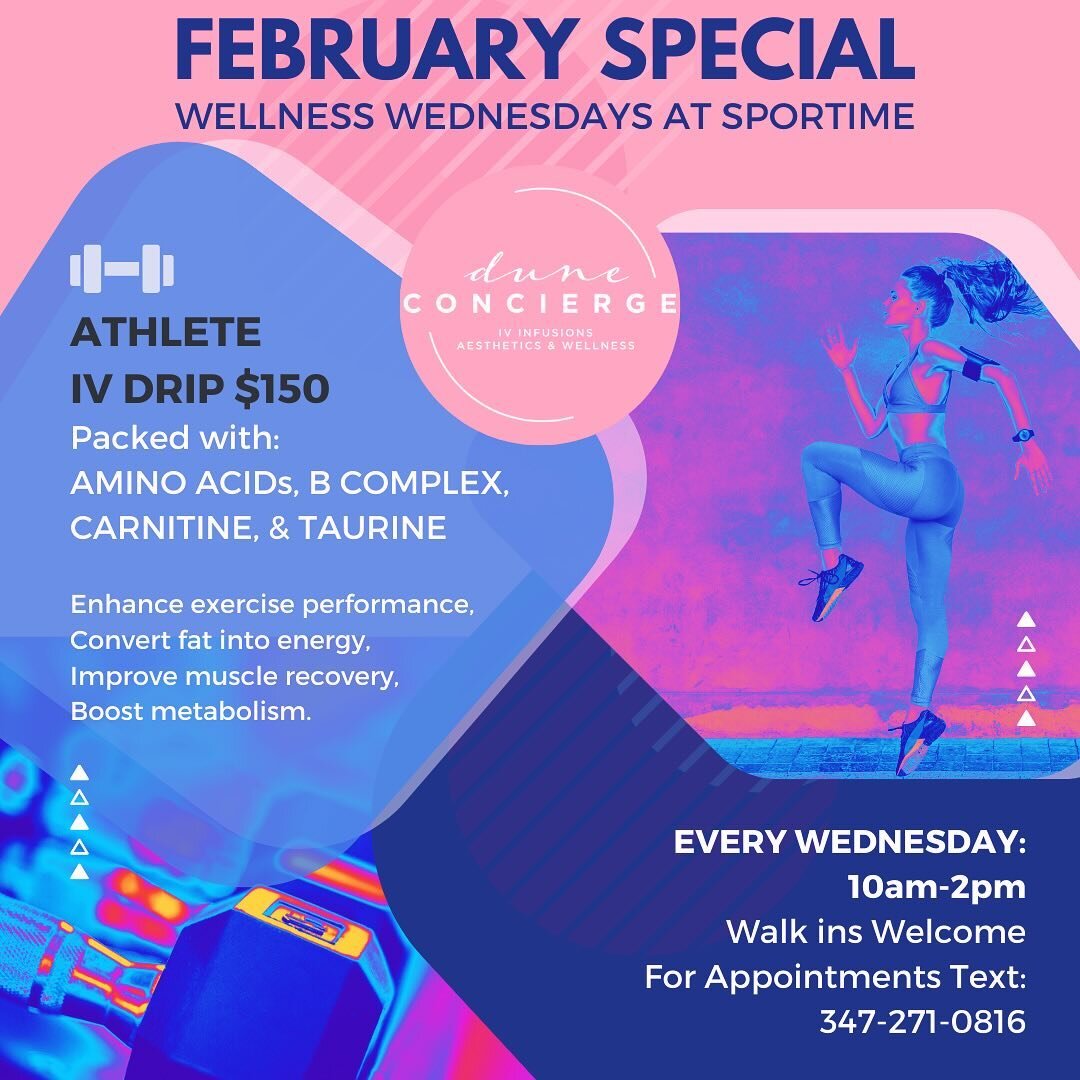 ✨Wellness Wednesday&rsquo;s ✨

💕February Special: Athlete Drip 💪🏽