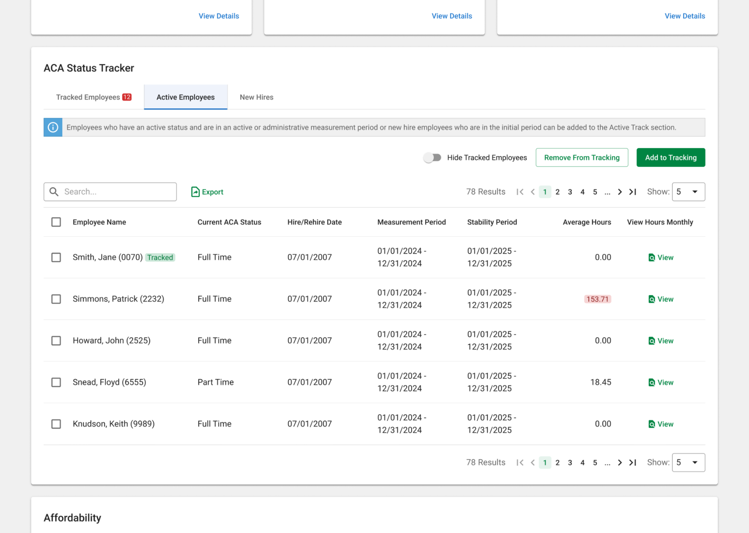 Employee status tracker