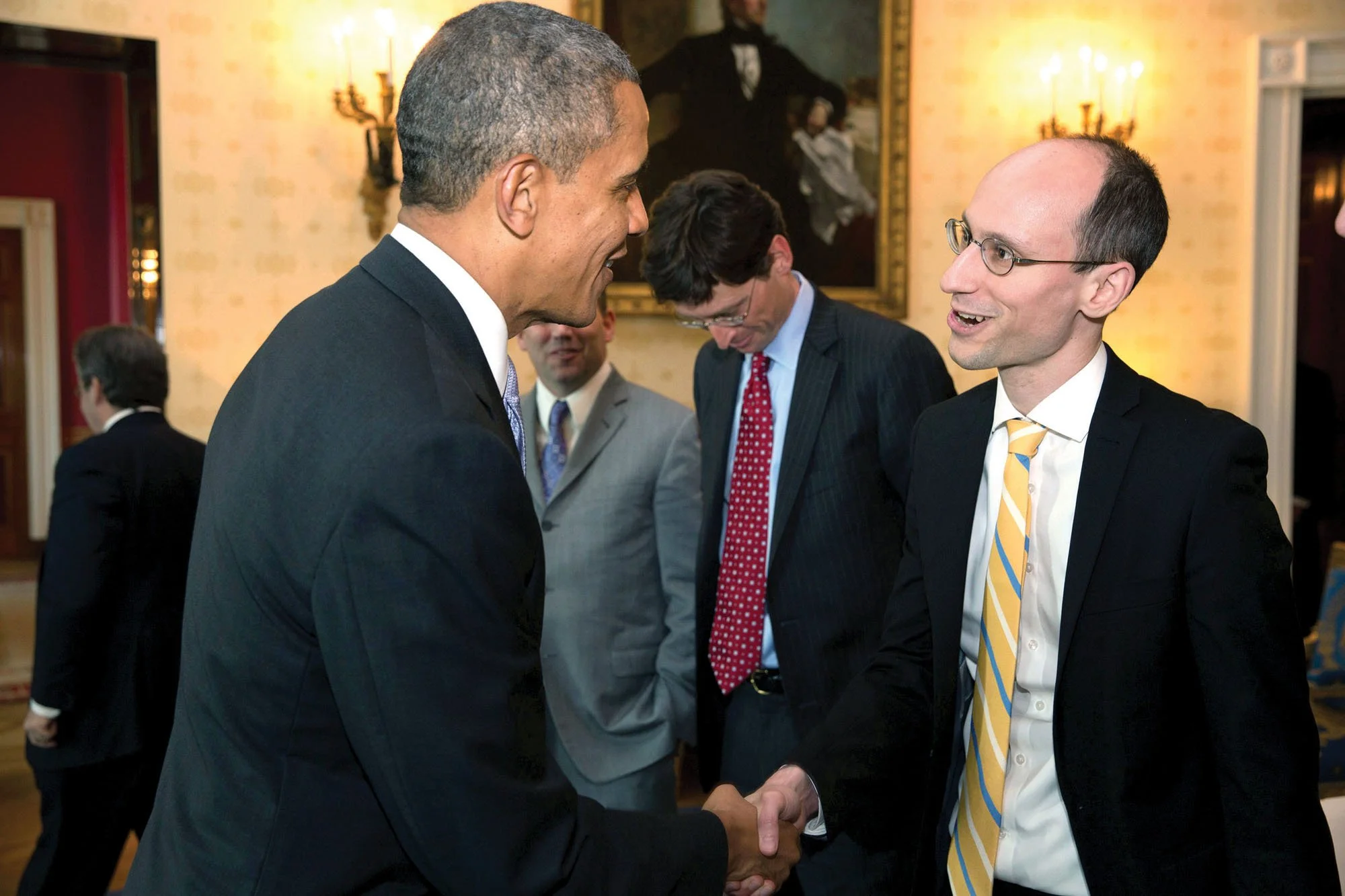 Prezi CEO Peter Arvai meeting with President Obama the day we announced our $100MM commitment at the White House.
