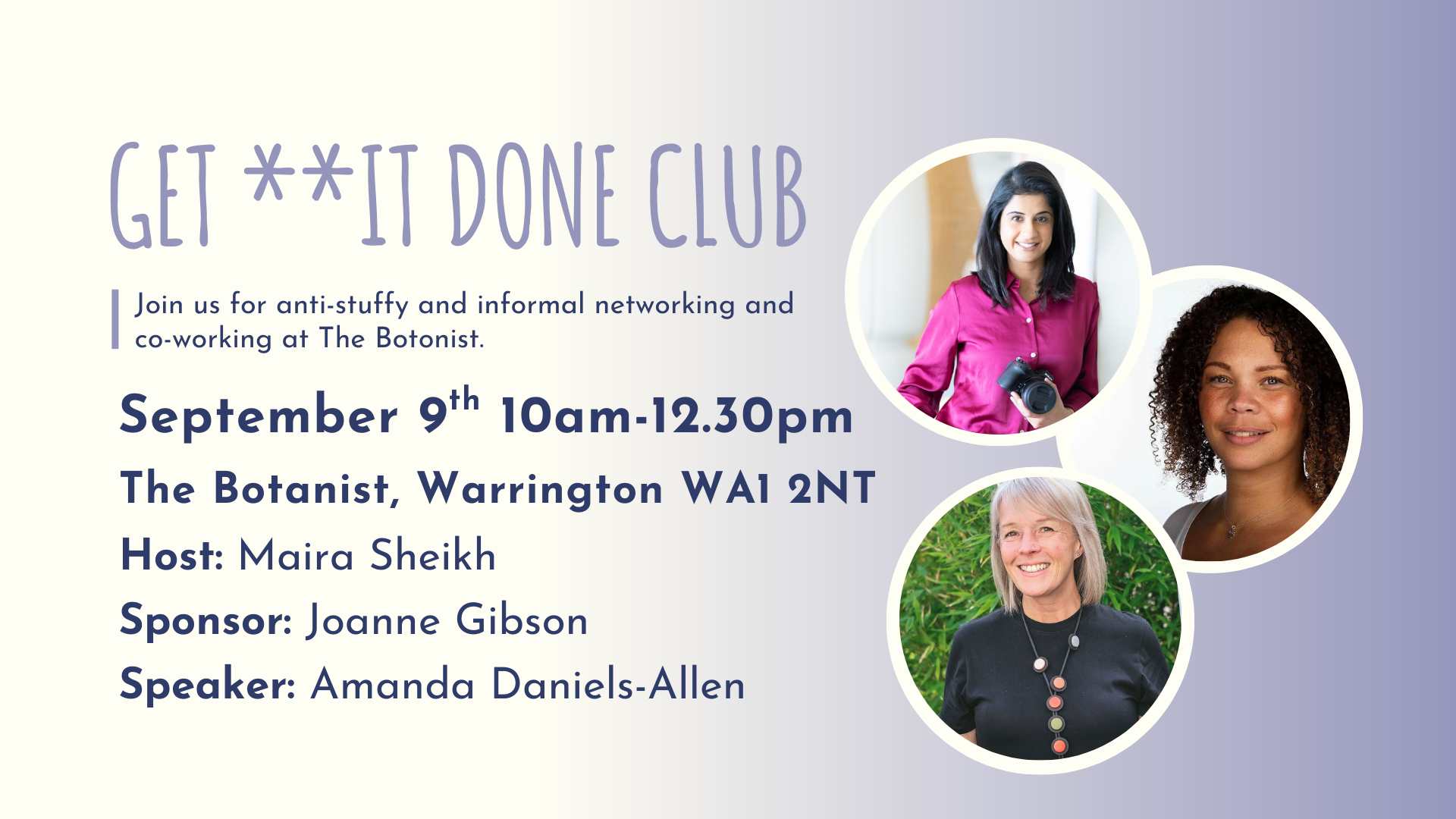 GET **IT DONE CLUB WARRINGTON - september