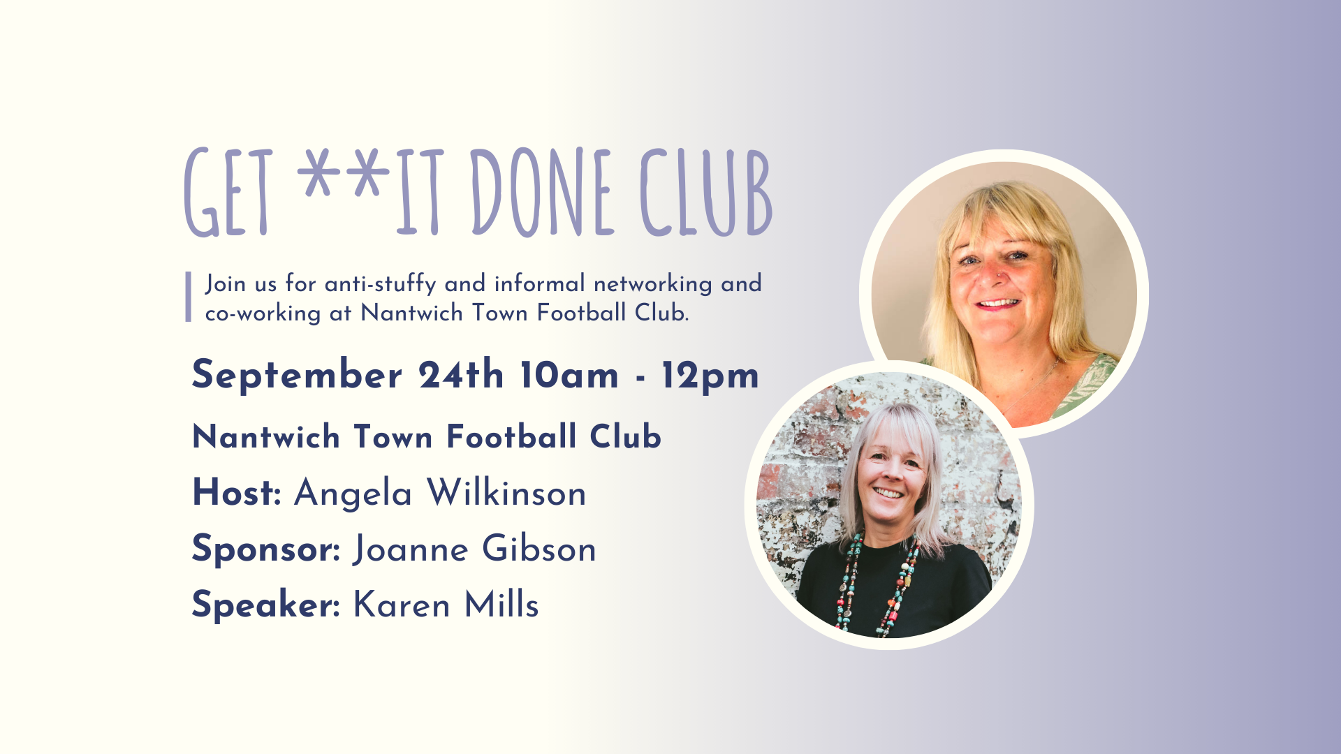 GET **IT DONE CLUB Nantwich SEPTEMBER