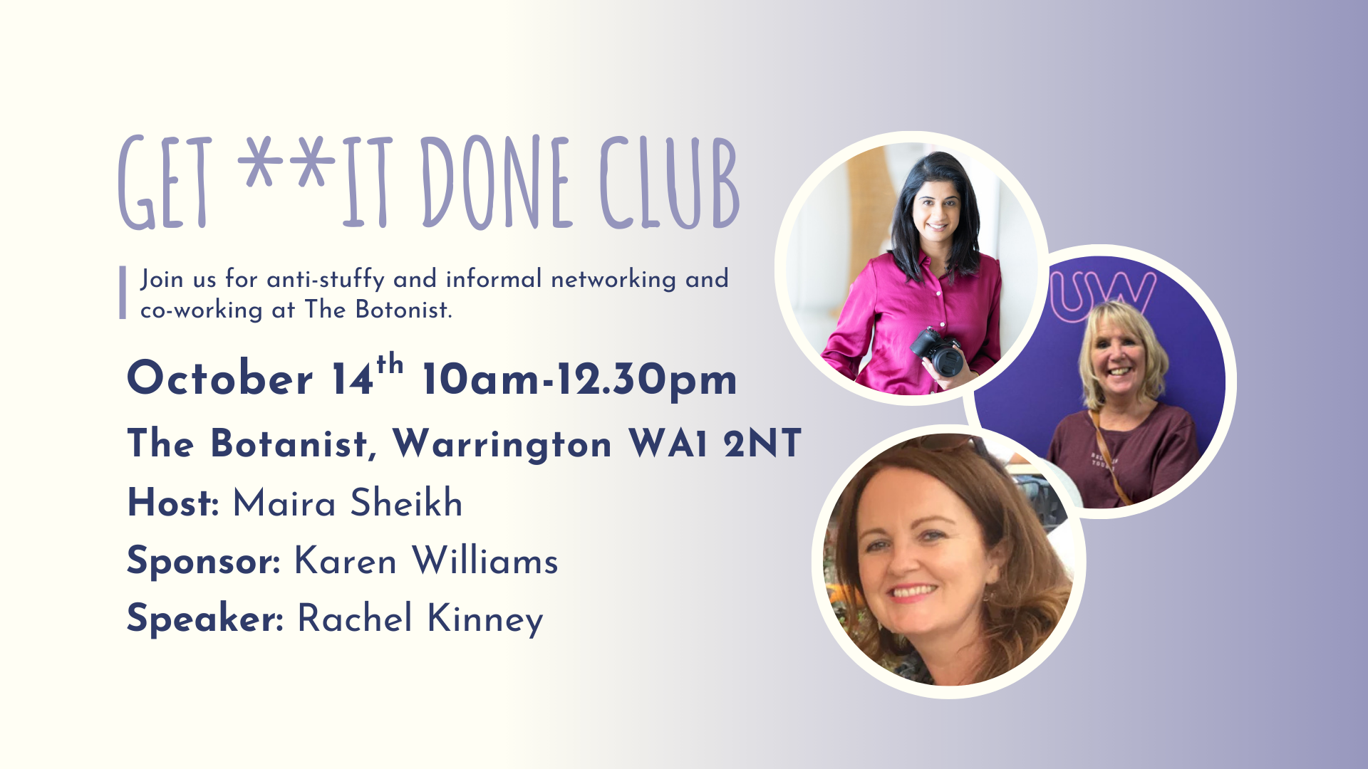 GET **IT DONE CLUB WARRINGTON - OCTOBER