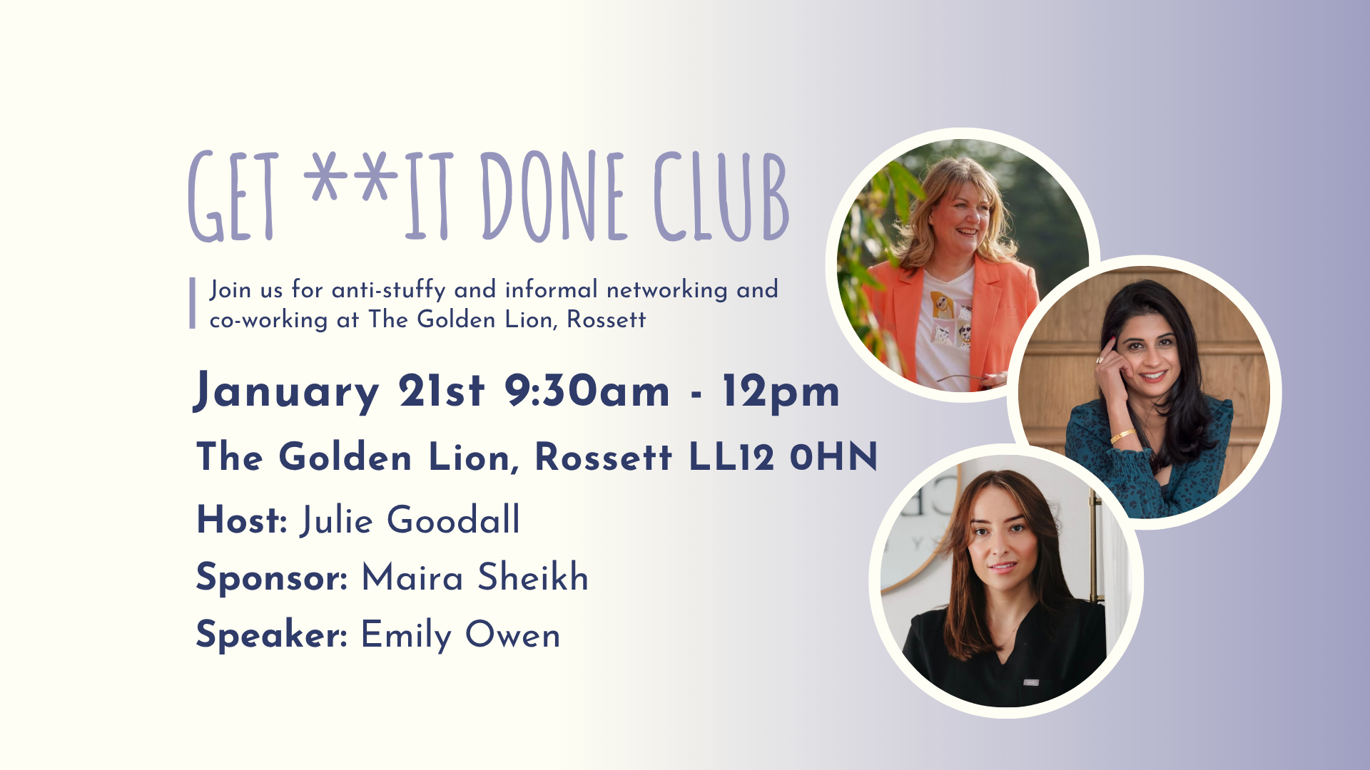 GET **IT DONE CLUB Rossett - january