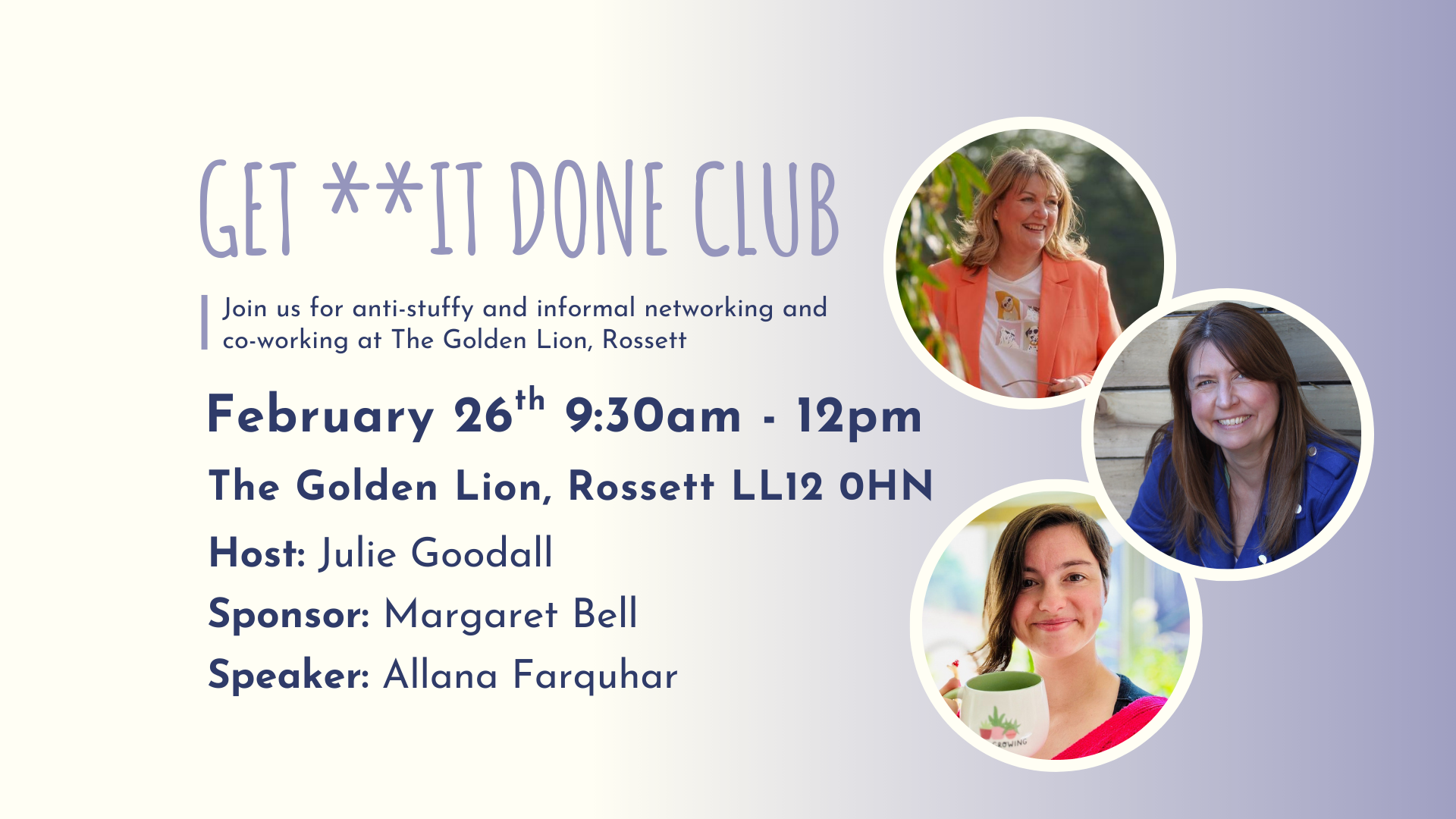 GET **IT DONE CLUB Rossett - February