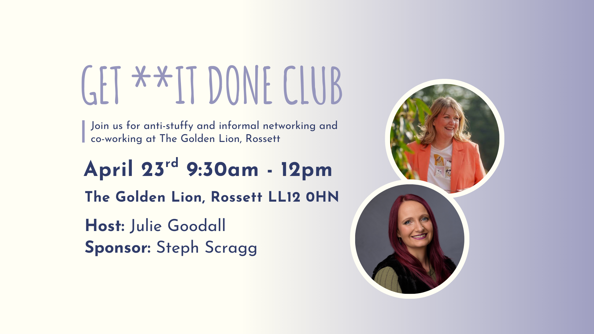 GET **IT DONE CLUB Rossett - April