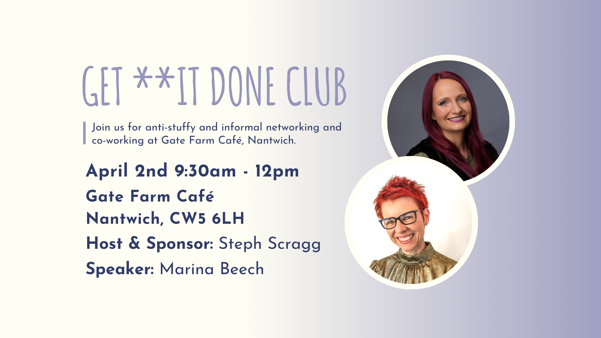 GET **IT DONE CLUB Nantwich April