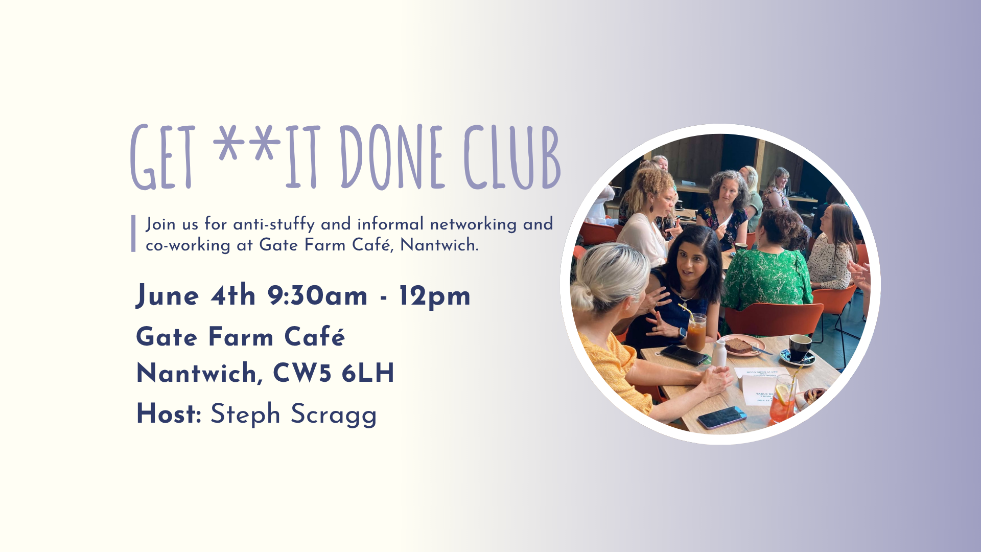 GET **IT DONE CLUB Nantwich JUNE
