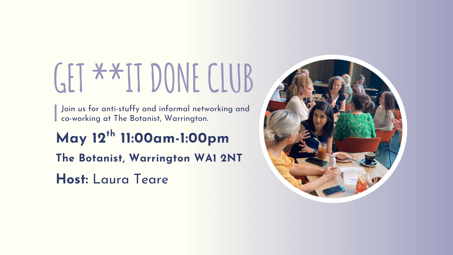 GET **IT DONE CLUB WARRINGTON - MAY