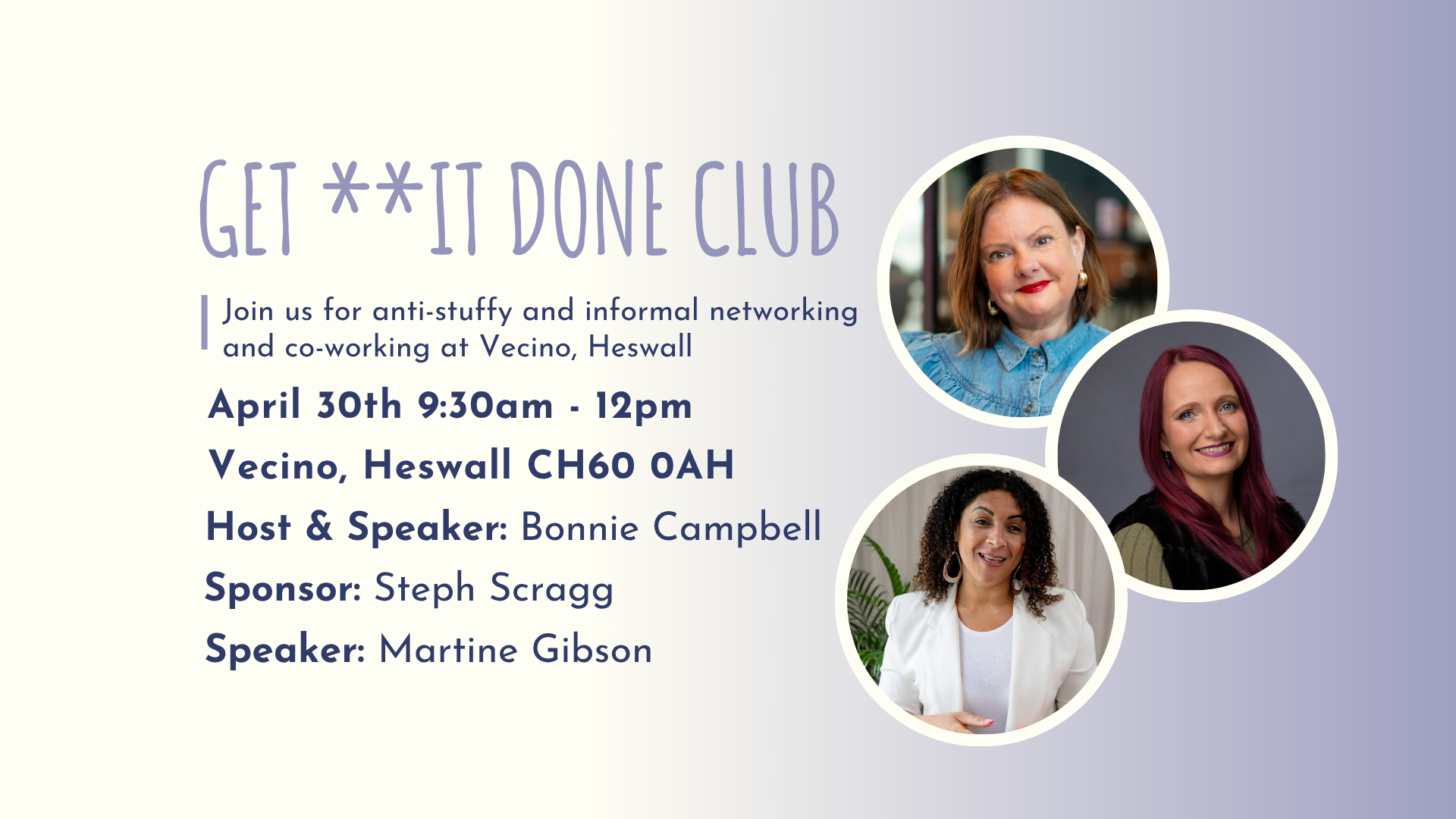GET **IT DONE CLUB Heswall April