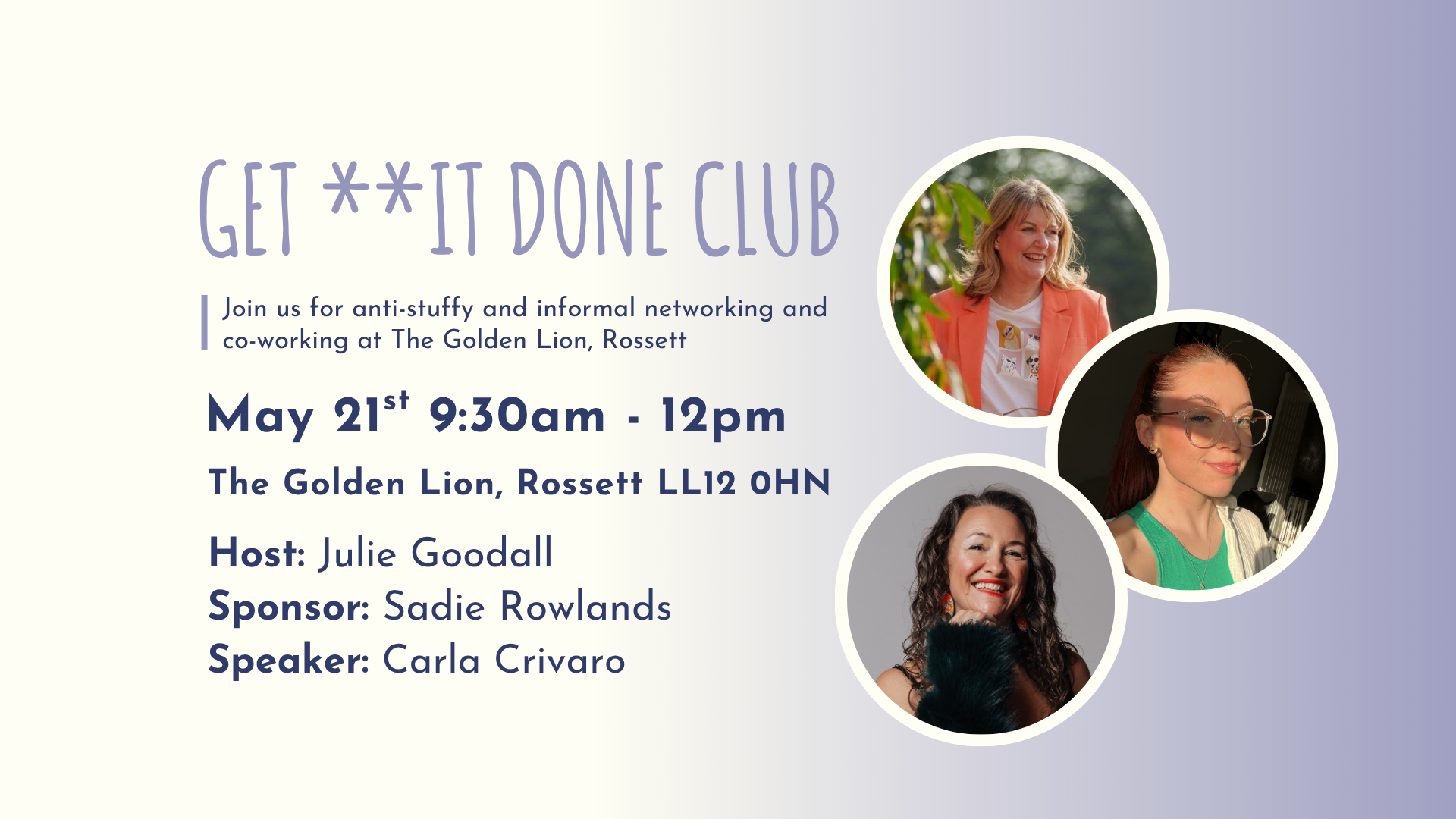 GET **IT DONE CLUB Rossett - May