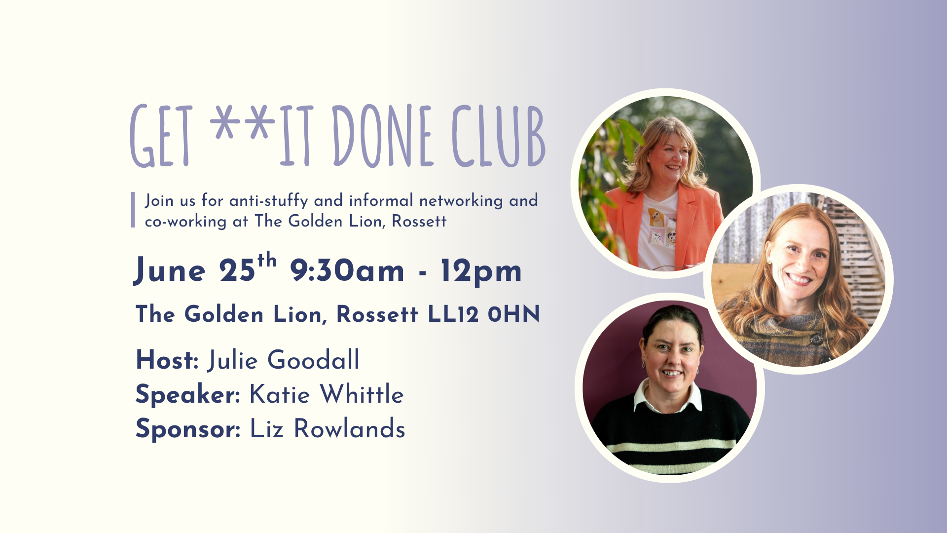 GET **IT DONE CLUB Rossett - June