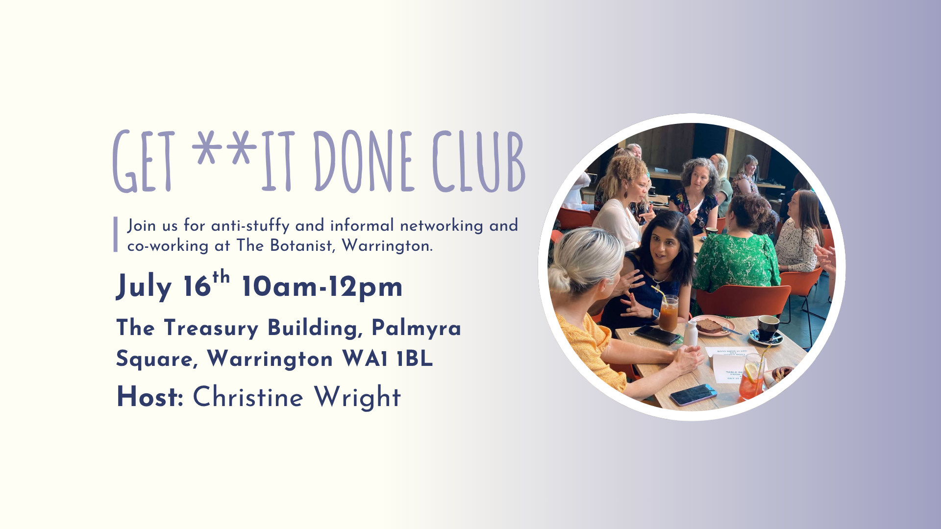 GET **IT DONE CLUB WARRINGTON - JUly