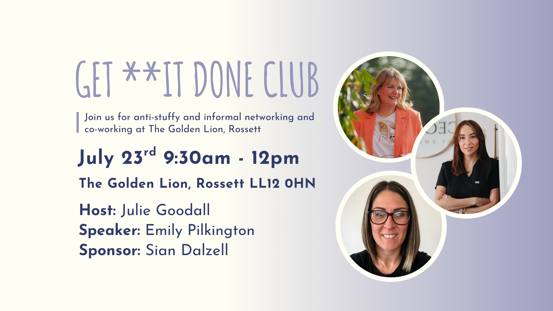 GET **IT DONE CLUB Rossett - July